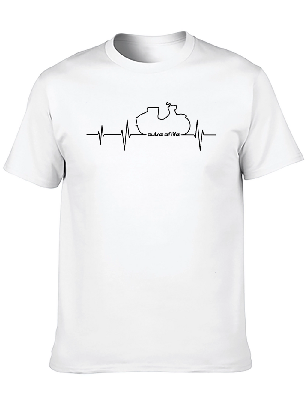 Motorcycle Pulse of Life Graphic Tee