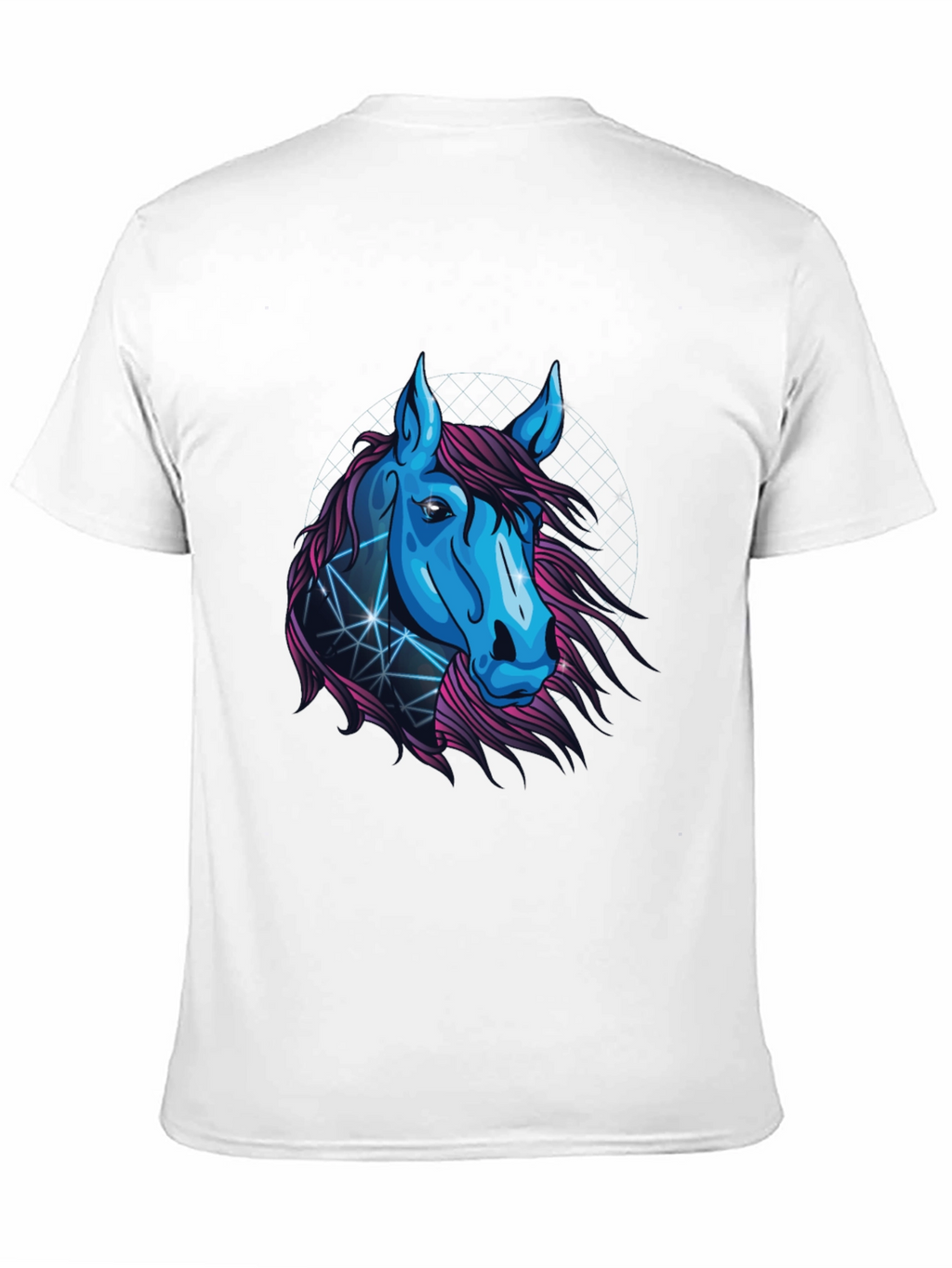 Abstract Horse Graphic Tee - Mens Black T-Shirt