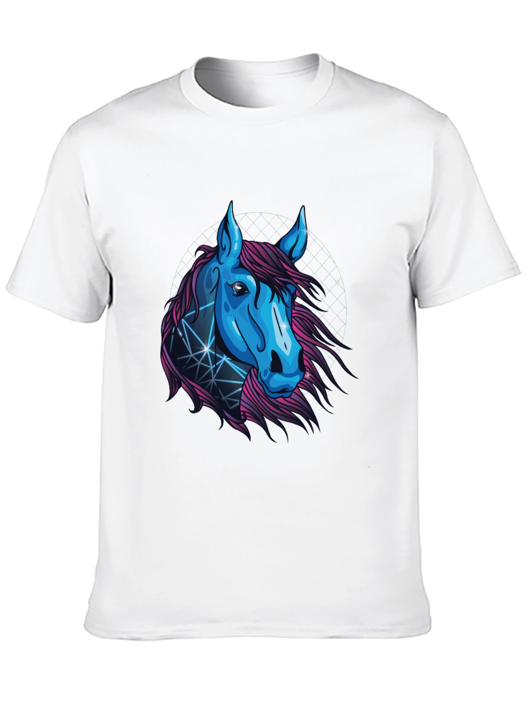 Abstract Horse Graphic Tee - Mens Black T-Shirt