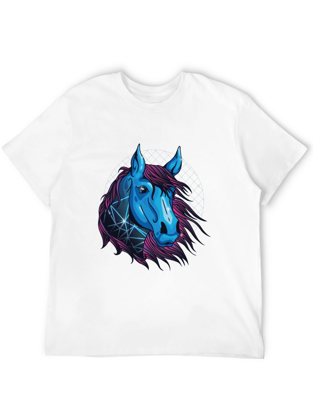 Abstract Horse Graphic Tee - Mens Black T-Shirt