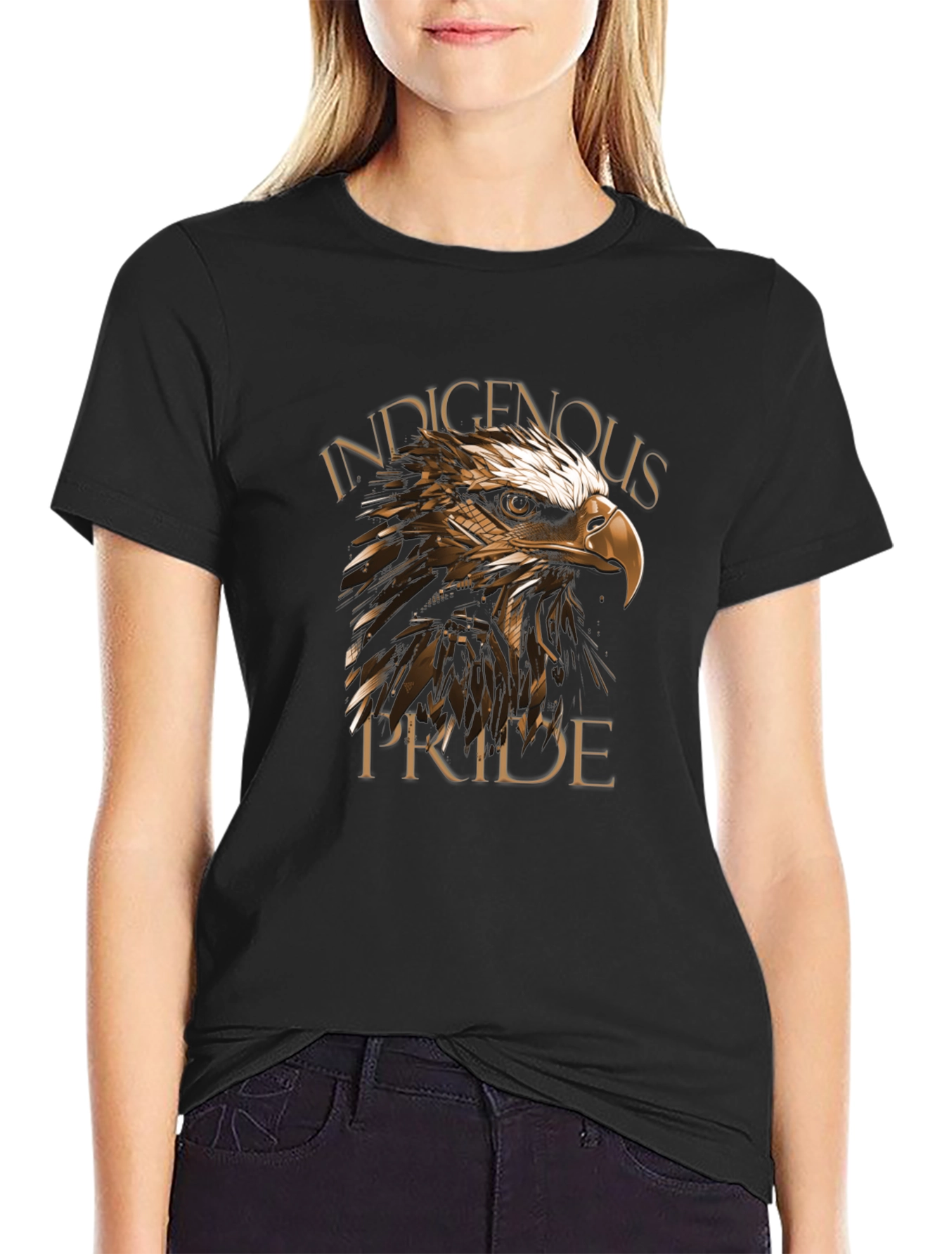 Indigenous Pride Eagle Graphic T-Shirt