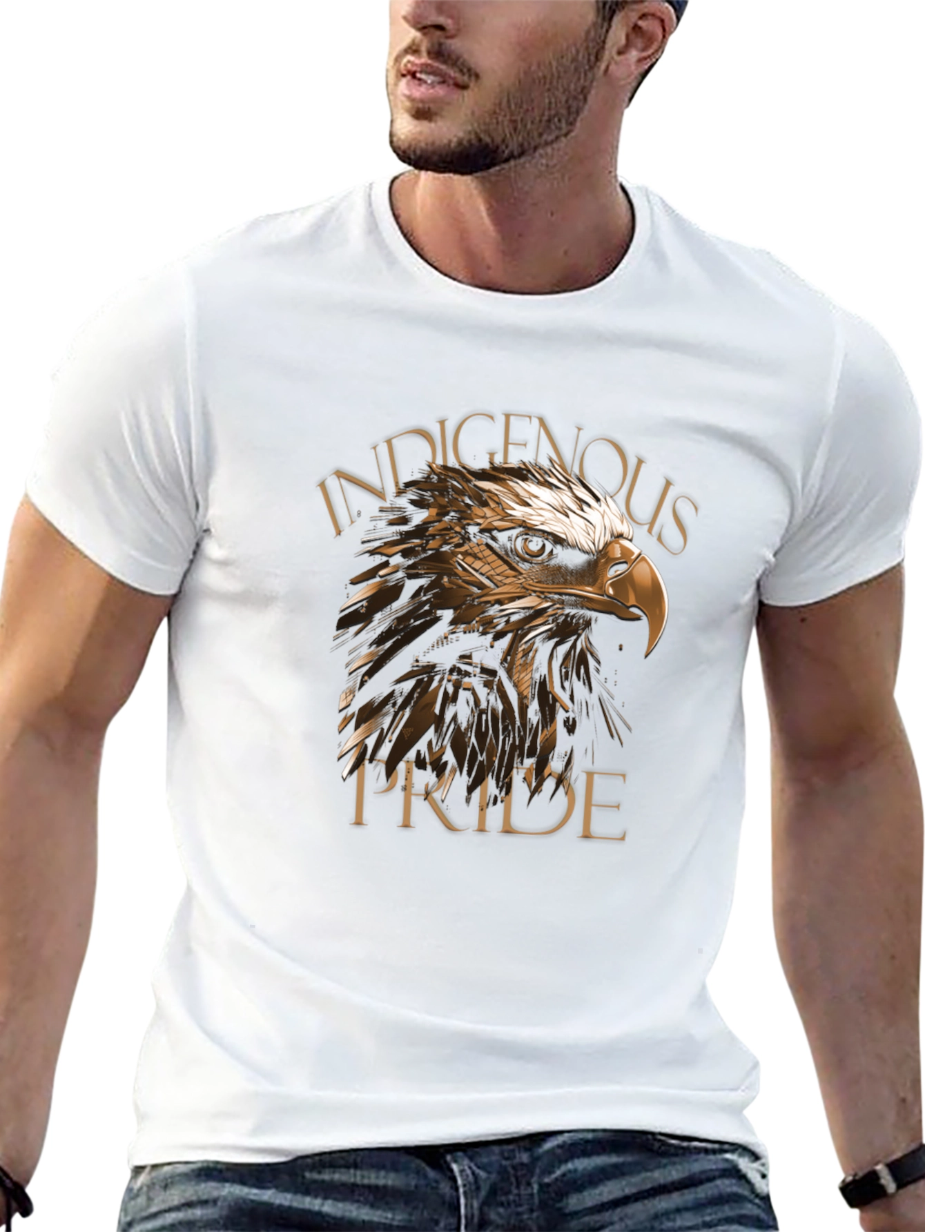 Indigenous Pride Eagle Graphic T-Shirt