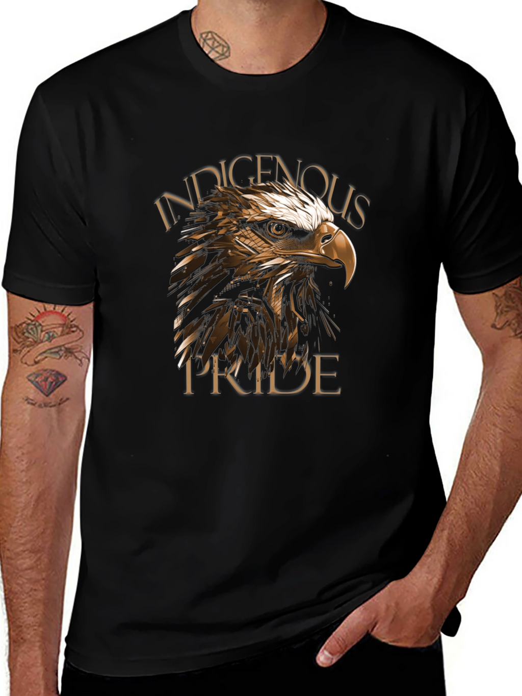 Indigenous Pride Eagle Graphic T-Shirt