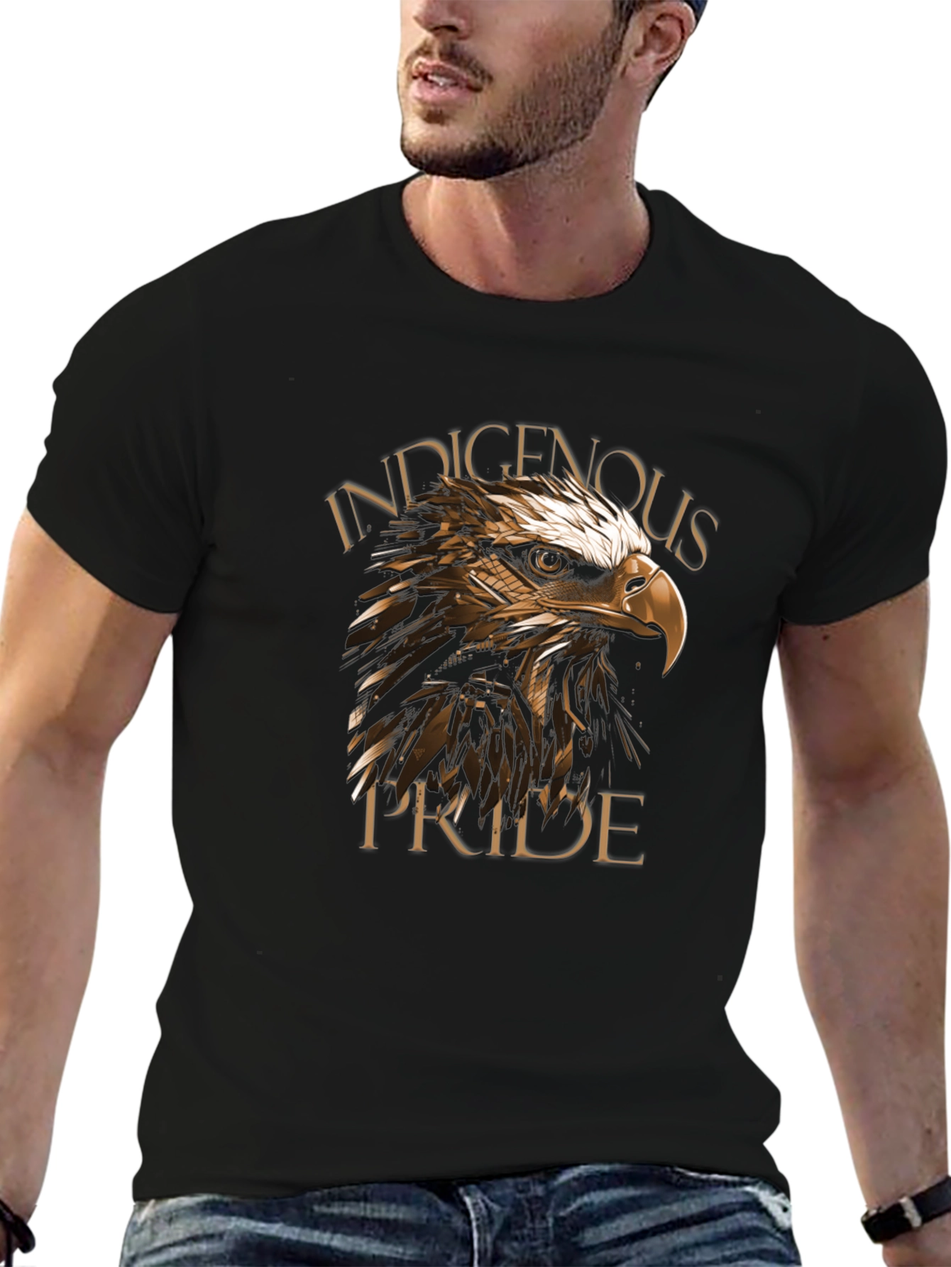 Indigenous Pride Eagle Graphic T-Shirt