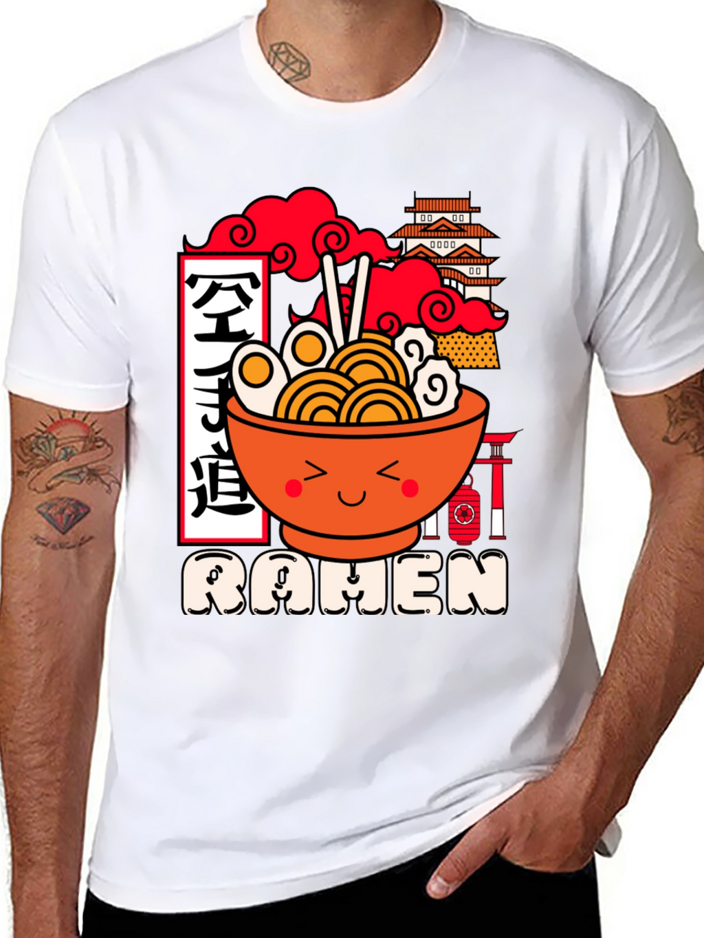 Kawaii Ramen Graphic Tee - Unisex Black T-Shirt