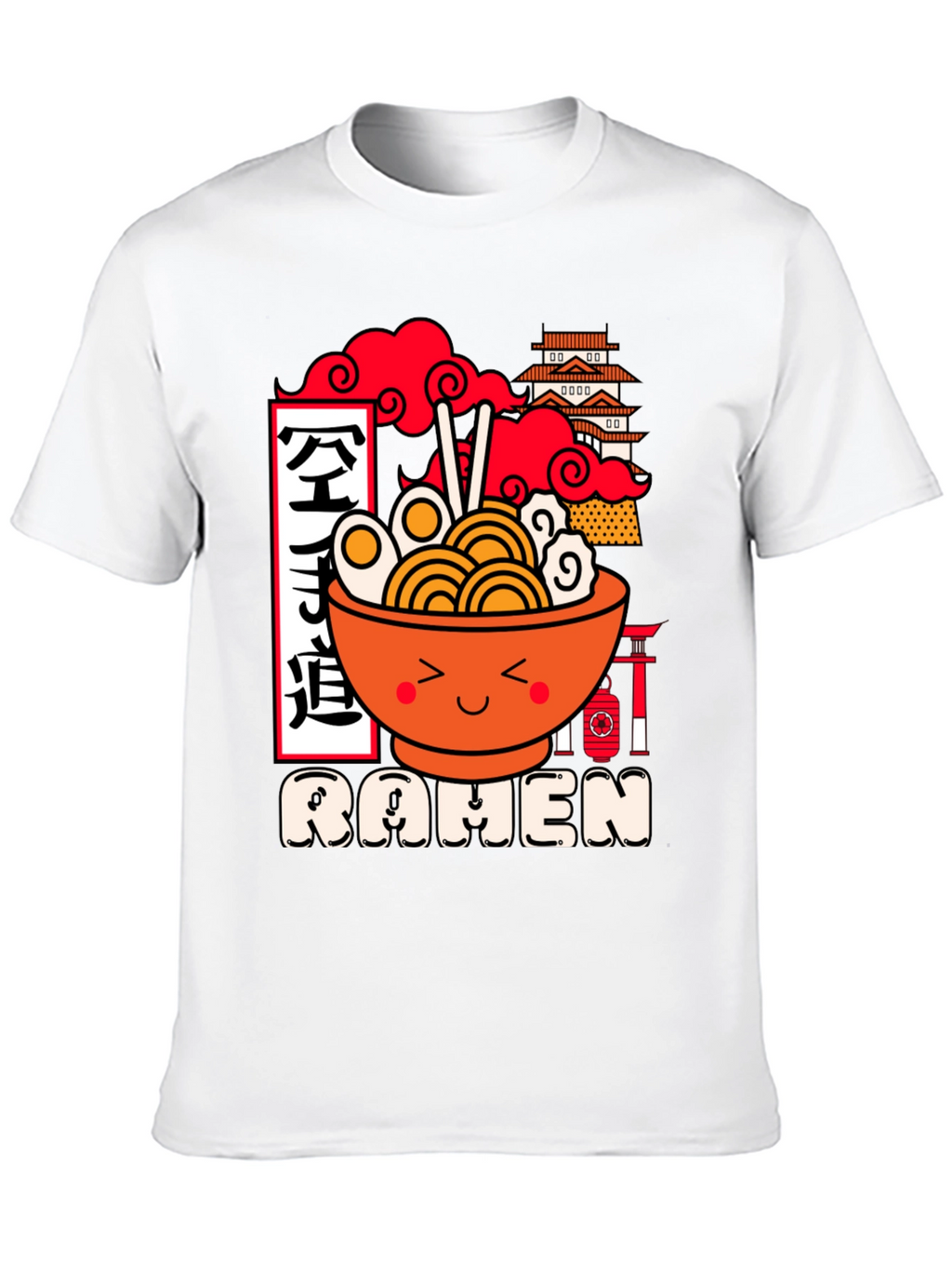 Kawaii Ramen Graphic Tee - Unisex Black T-Shirt