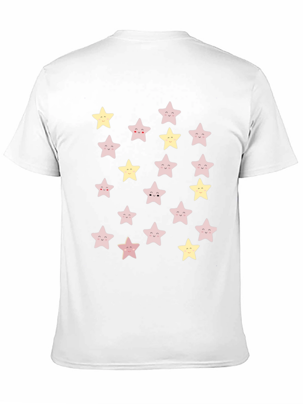 Cute Star Pattern Black T-Shirt
