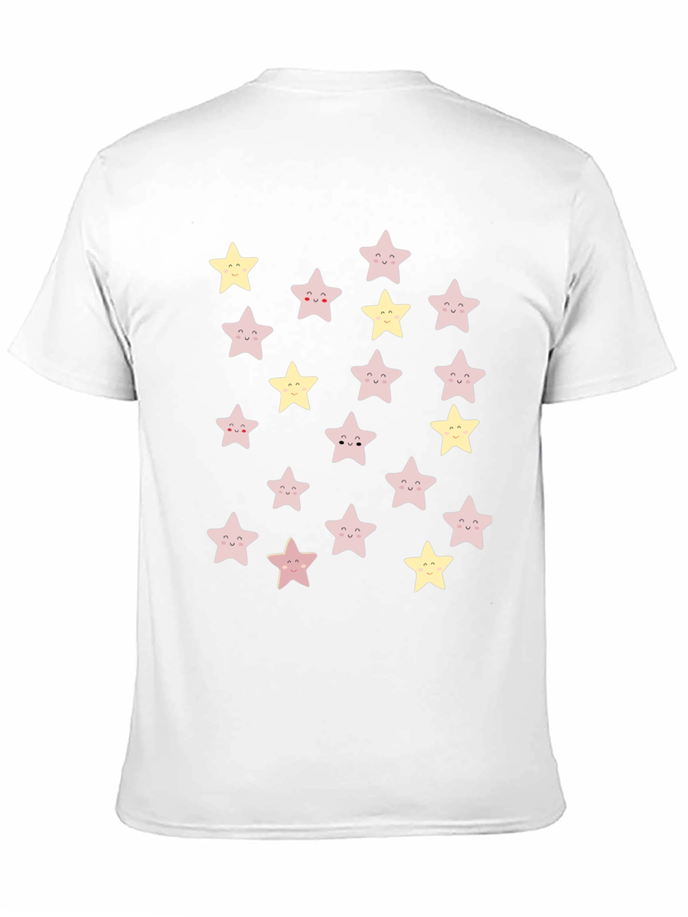 Cute Star Pattern Black T-Shirt