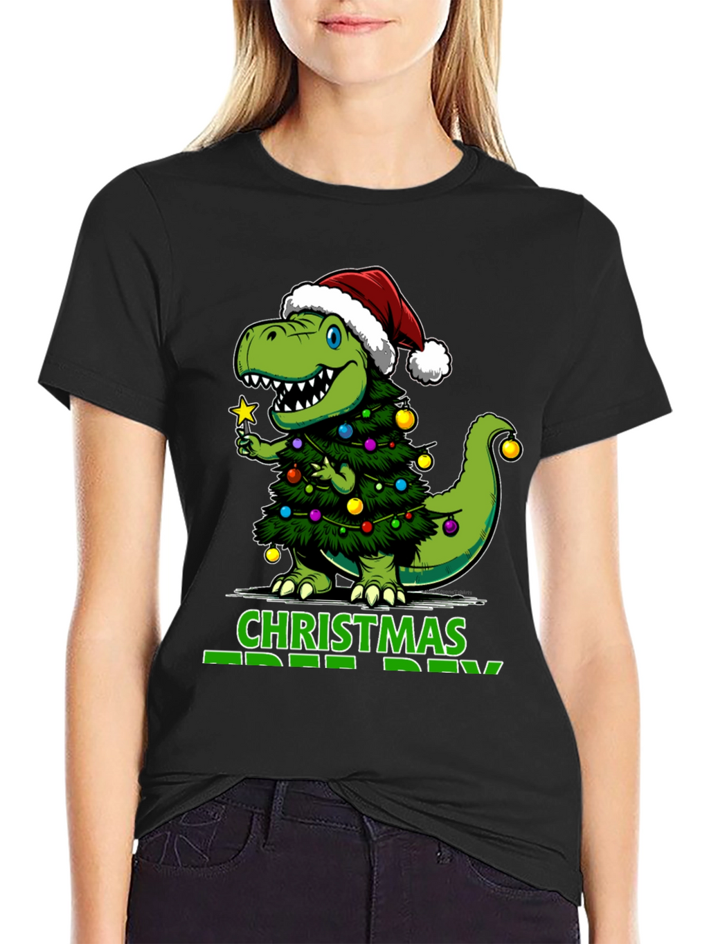 T-Rex Christmas Tree Rex Holiday T-Shirt