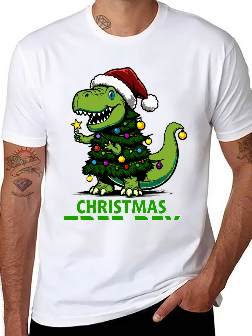 T-Rex Christmas Tree Rex Holiday T-Shirt