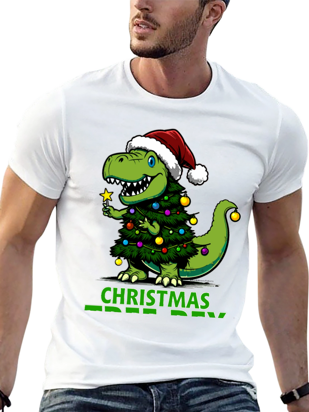 T-Rex Christmas Tree Rex Holiday T-Shirt