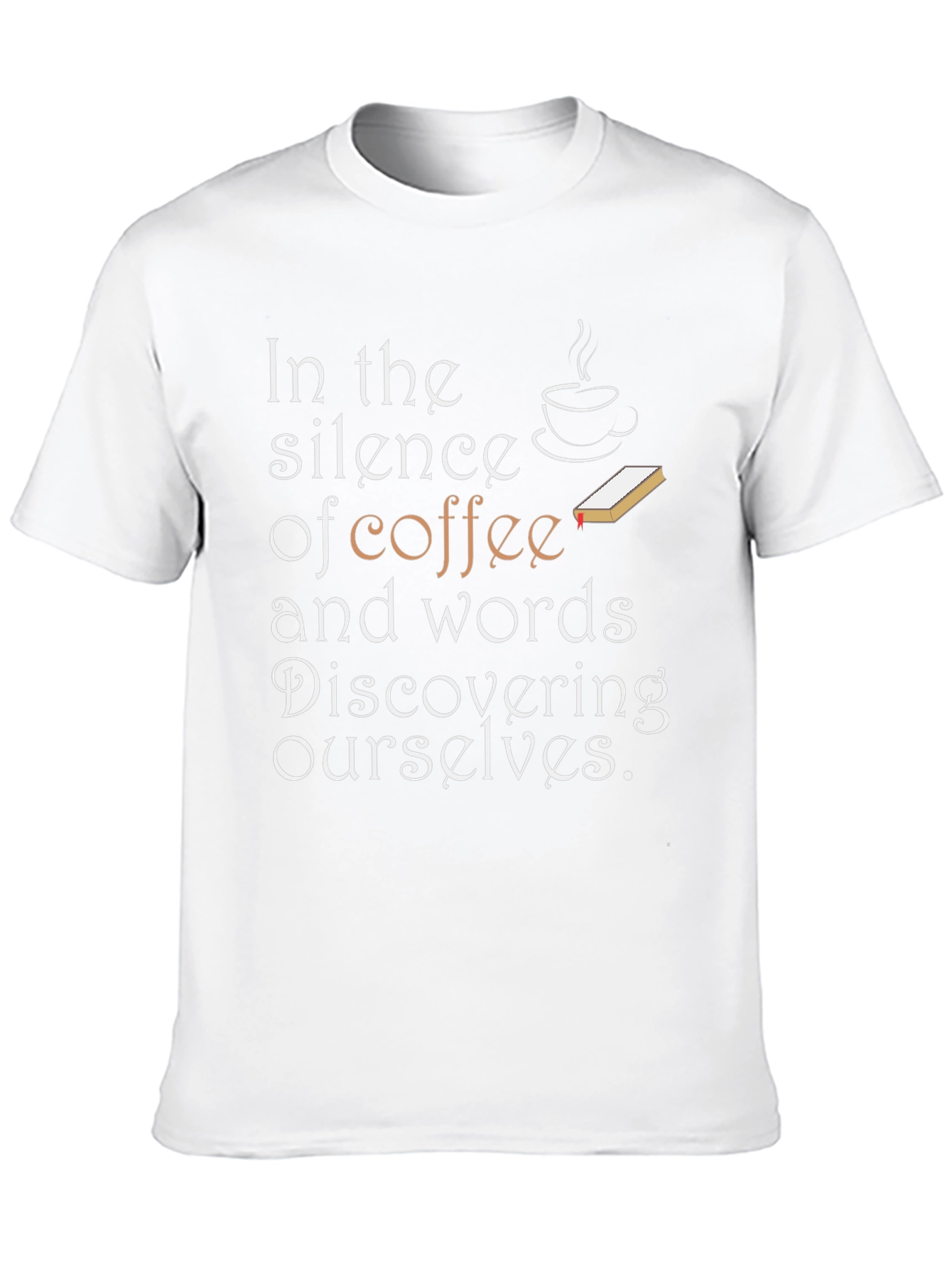 Coffee and Words Tee - Discover Yourself in Comfort!