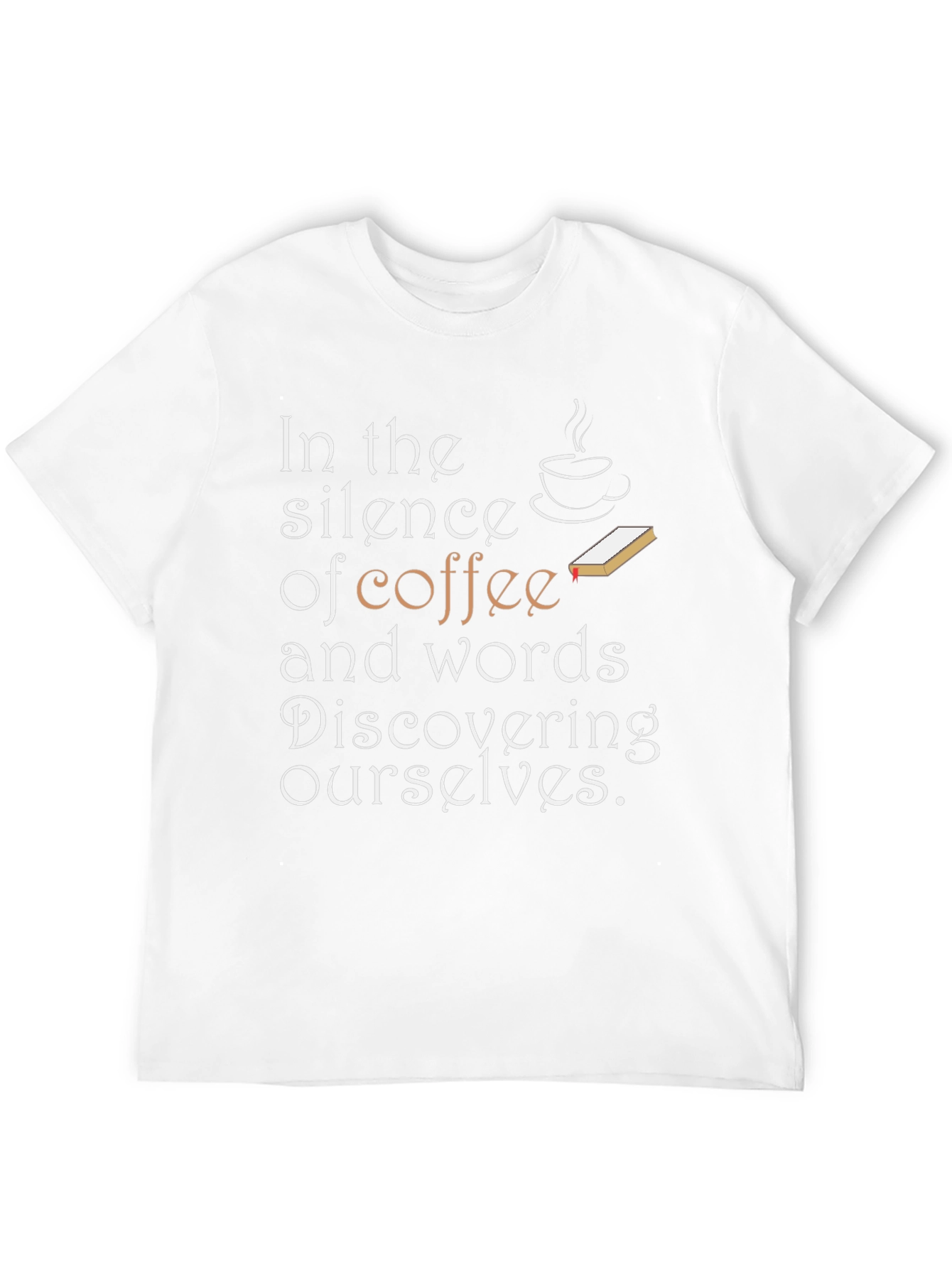 Coffee and Words Tee - Discover Yourself in Comfort!