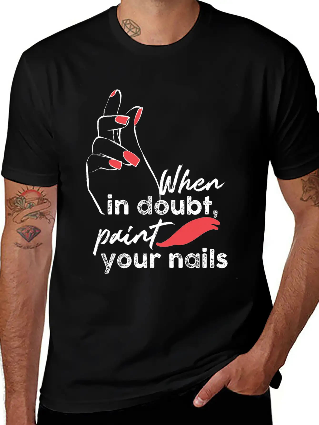 Nail Technician Fingernails Stylish Everyday T-Shirt – Unisex Basic Cotton Tee
