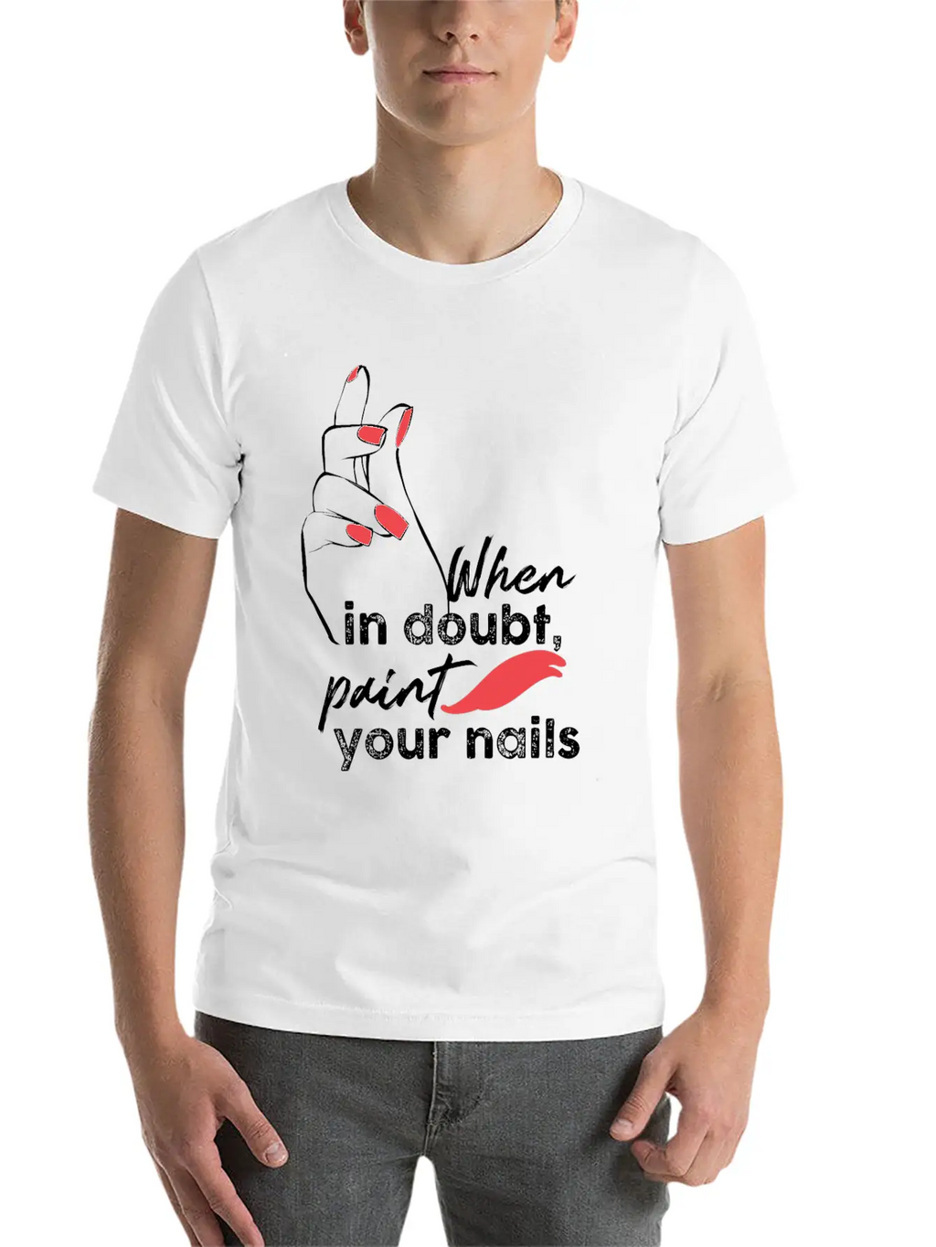 Nail Technician Fingernails Stylish Everyday T-Shirt – Unisex Basic Cotton Tee