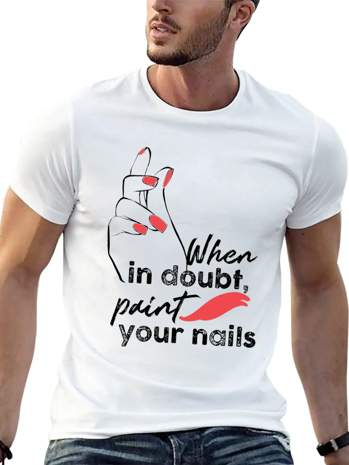 Nail Technician Fingernails Stylish Everyday T-Shirt – Unisex Basic Cotton Tee