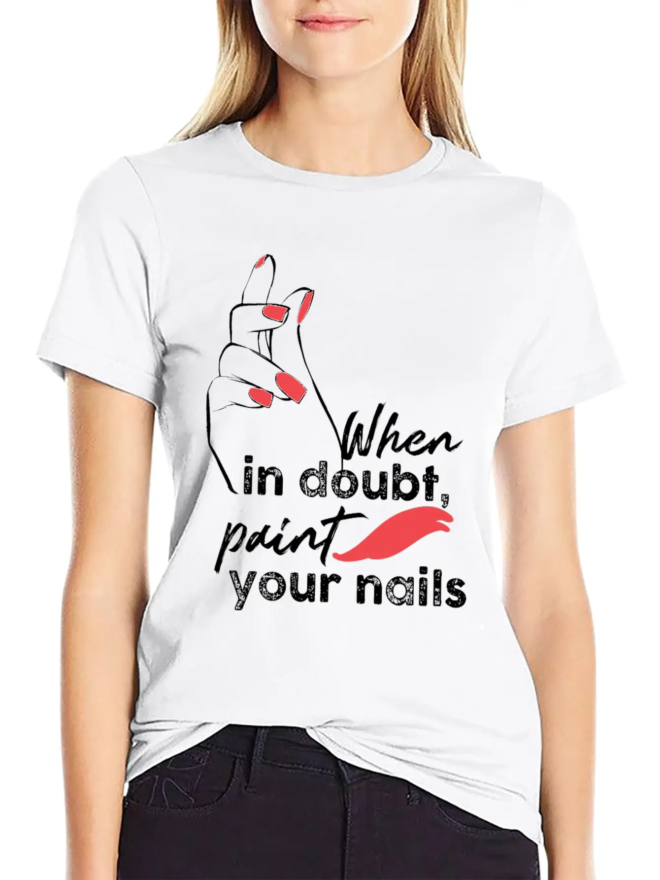 Nail Technician Fingernails Stylish Everyday T-Shirt – Unisex Basic Cotton Tee