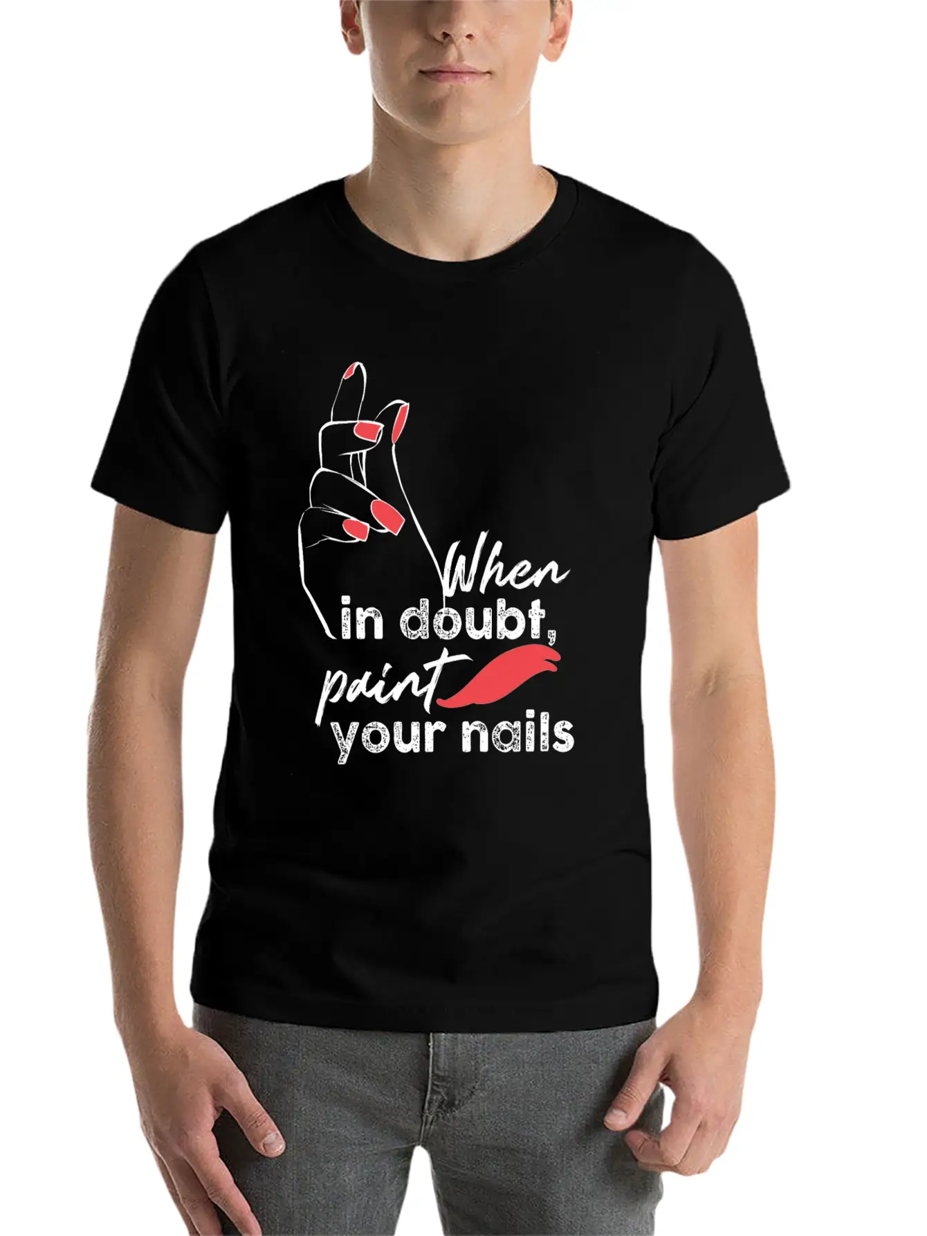 Nail Technician Fingernails Stylish Everyday T-Shirt – Unisex Basic Cotton Tee