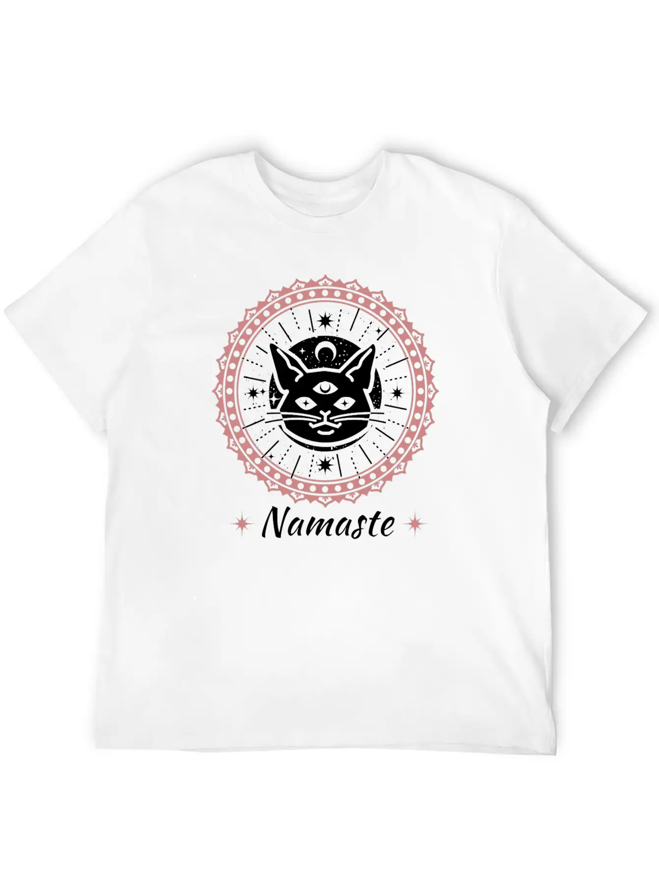 Namaste Mandala Zen Cat Tshirt And Apparel Unisex Casual T-Shirt – Clean Design For Daily Comfort
