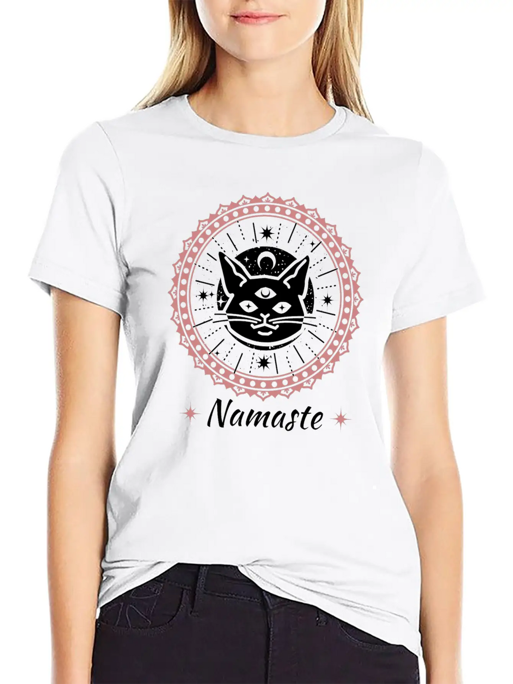 Namaste Mandala Zen Cat Tshirt And Apparel Unisex Casual T-Shirt – Clean Design For Daily Comfort