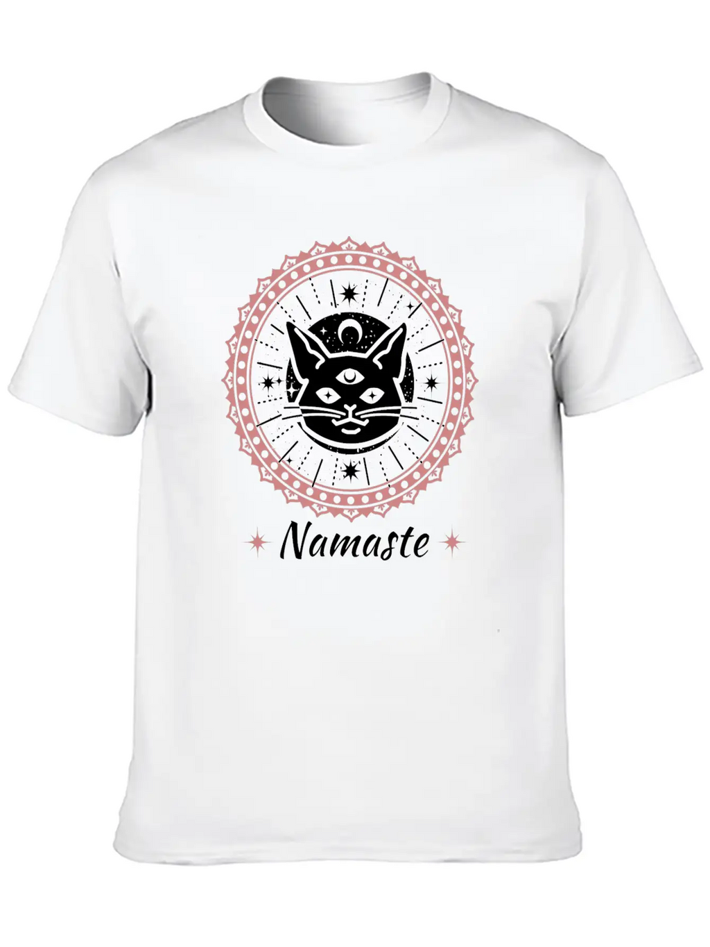 Namaste Mandala Zen Cat Tshirt And Apparel Unisex Casual T-Shirt – Clean Design For Daily Comfort