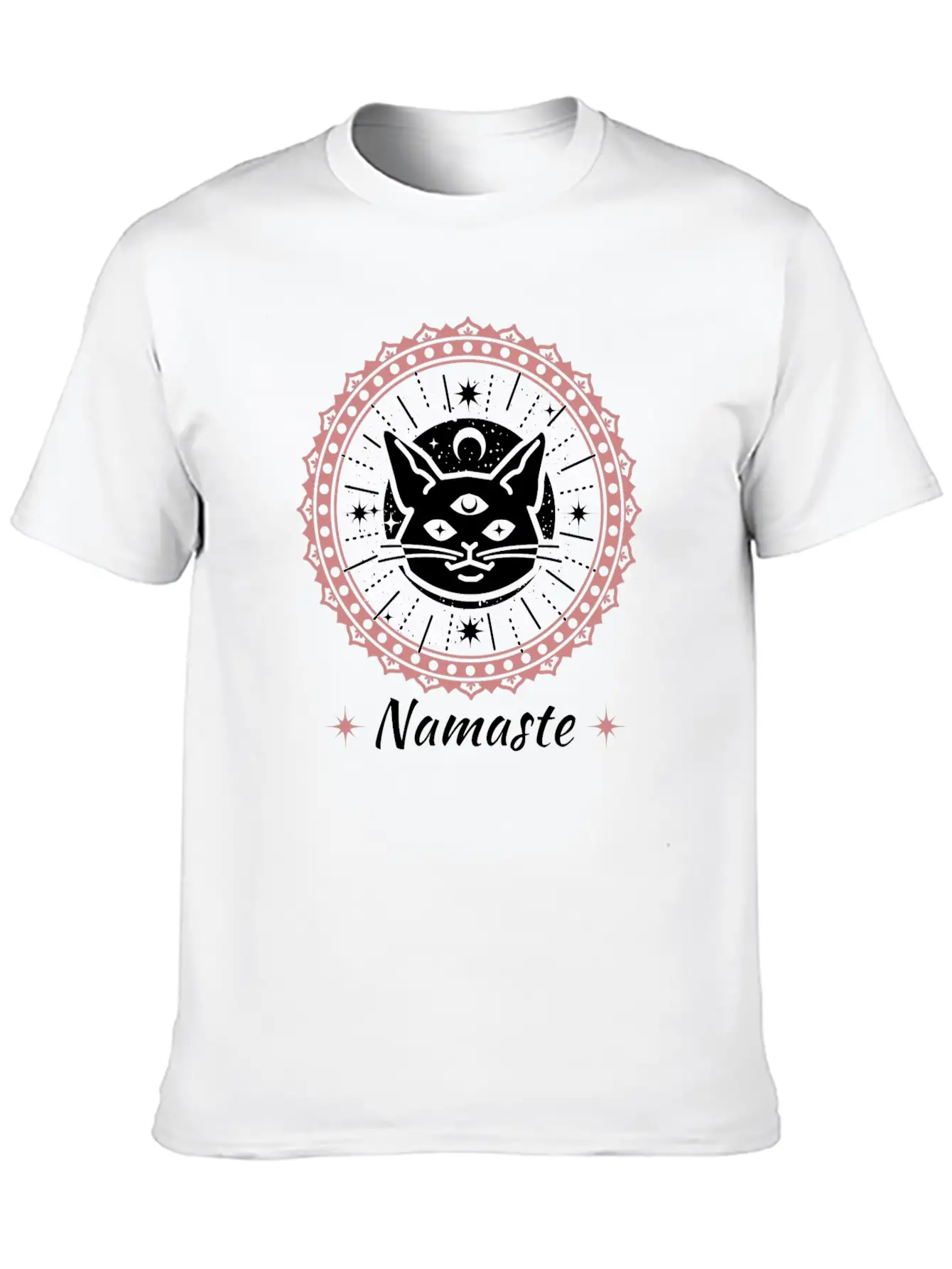 Namaste Mandala Zen Cat Tshirt And Apparel Unisex Casual T-Shirt – Clean Design For Daily Comfort