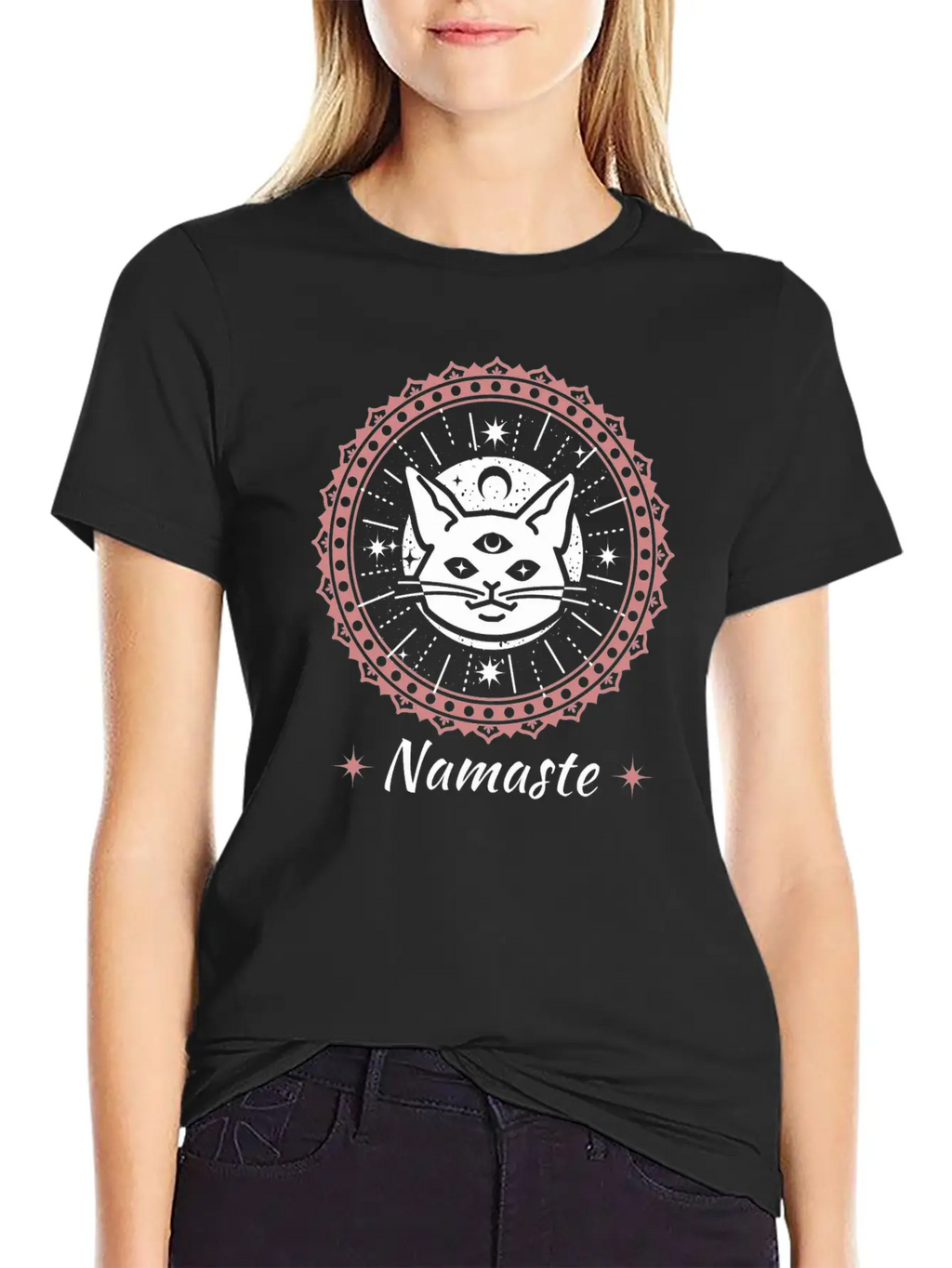Namaste Mandala Zen Cat Tshirt And Apparel Unisex Casual T-Shirt – Clean Design For Daily Comfort