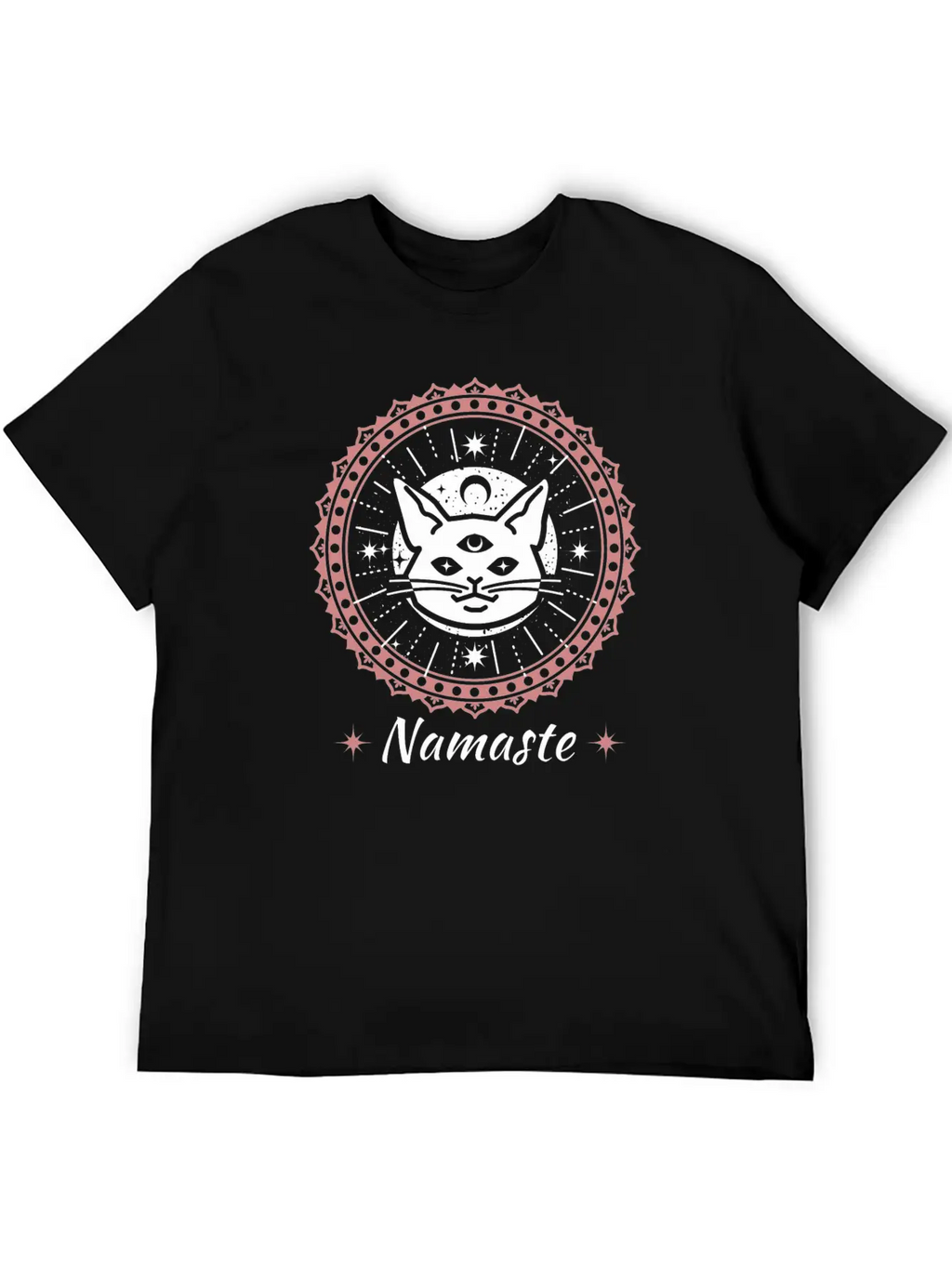 Namaste Mandala Zen Cat Tshirt And Apparel Unisex Casual T-Shirt – Clean Design For Daily Comfort