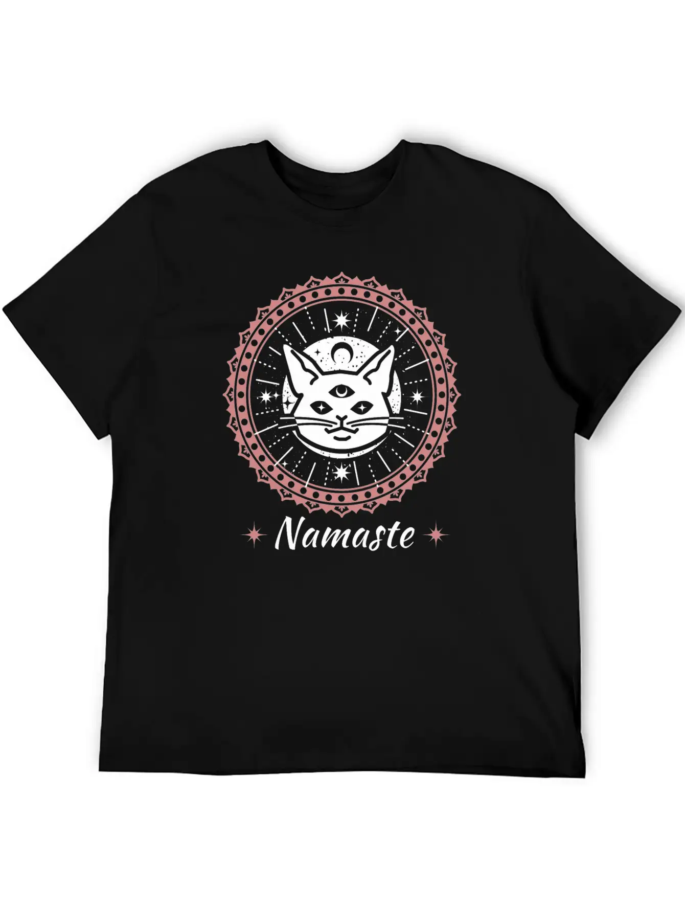 Namaste Mandala Zen Cat Tshirt And Apparel Unisex Casual T-Shirt – Clean Design For Daily Comfort