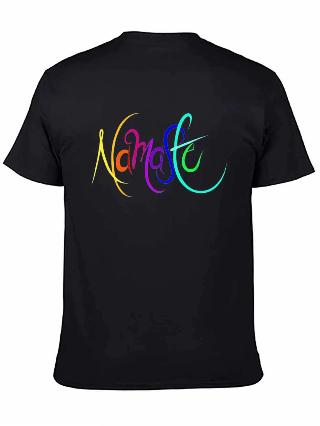 Namaste Rainbow Unisex Short Sleeve Soft Cotton T-Shirt – Casual Everyday Wear