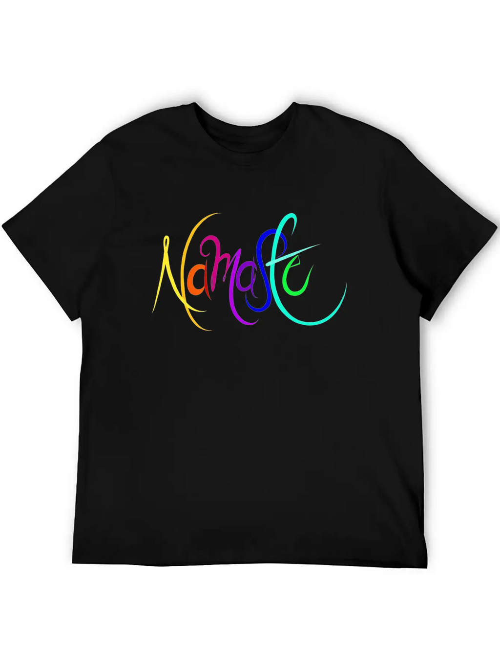Namaste Rainbow Unisex Short Sleeve Soft Cotton T-Shirt – Casual Everyday Wear