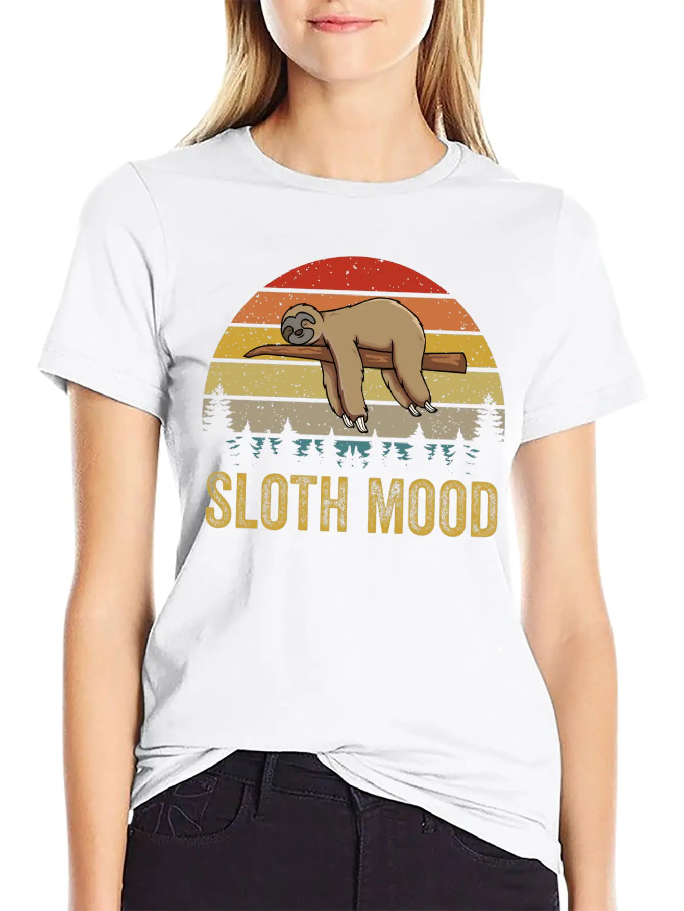 Nap Slogan Sloth Mood Lazy Animal Breathable Soft Cotton T-Shirt – Timeless Casual Look