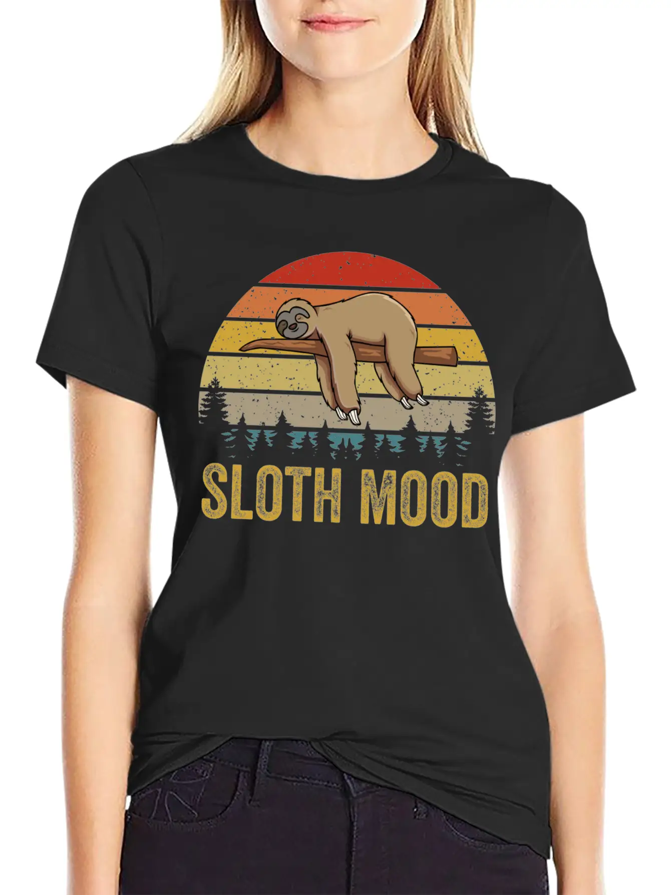 Nap Slogan Sloth Mood Lazy Animal Breathable Soft Cotton T-Shirt – Timeless Casual Look