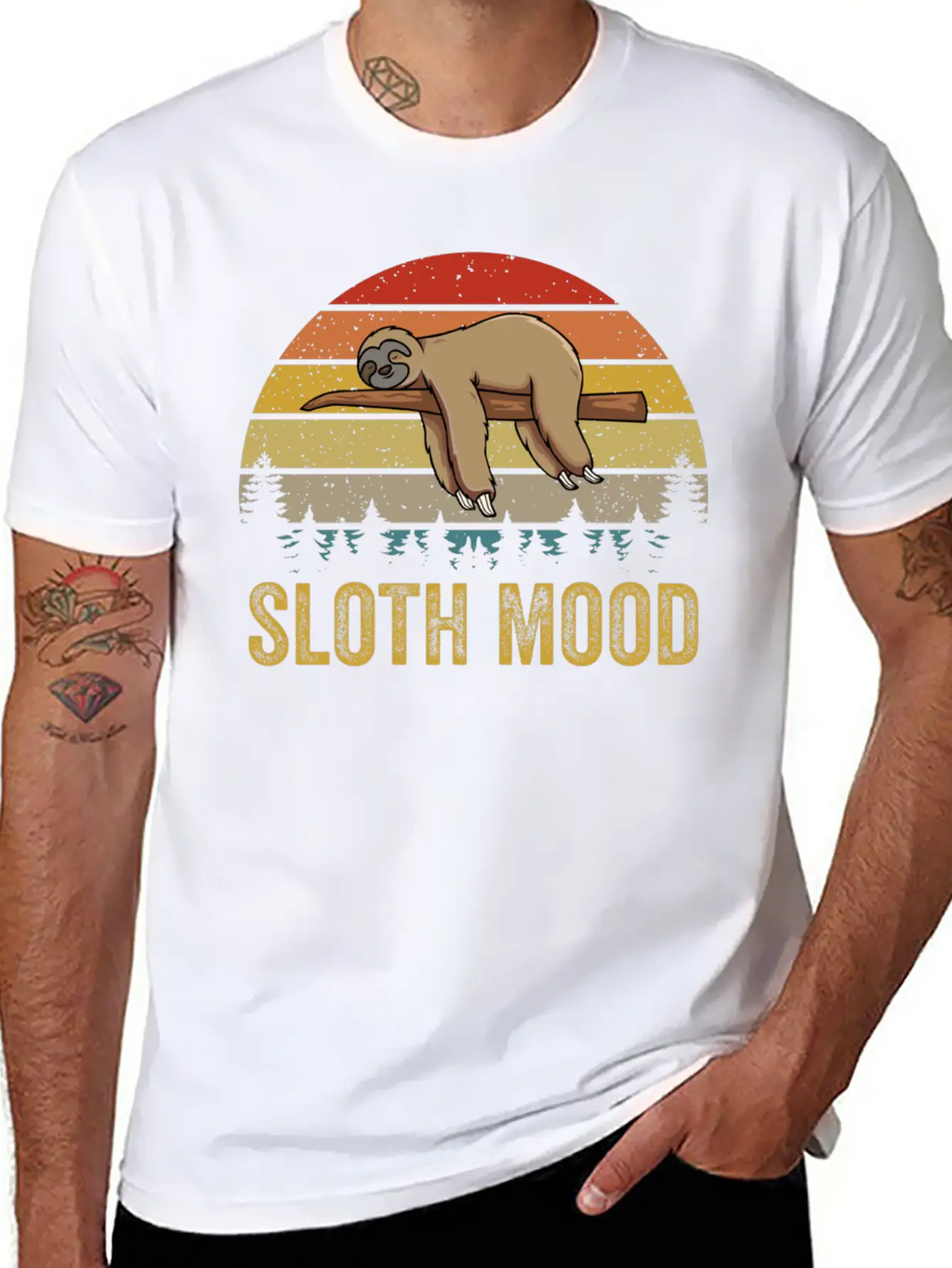 Nap Slogan Sloth Mood Lazy Animal Breathable Soft Cotton T-Shirt – Timeless Casual Look