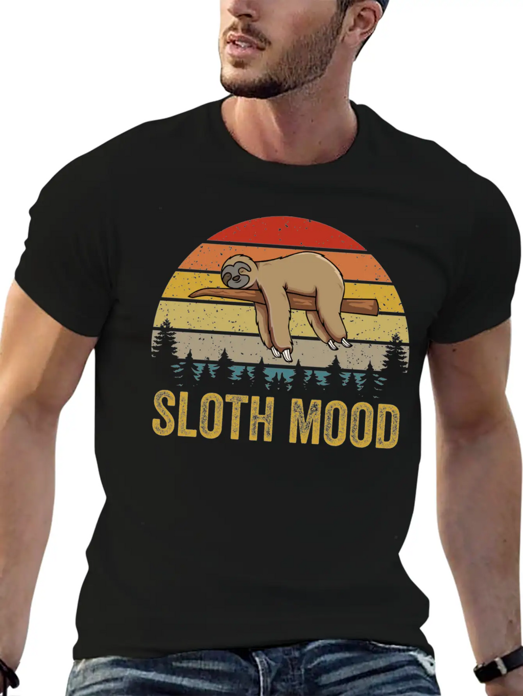 Nap Slogan Sloth Mood Lazy Animal Breathable Soft Cotton T-Shirt – Timeless Casual Look