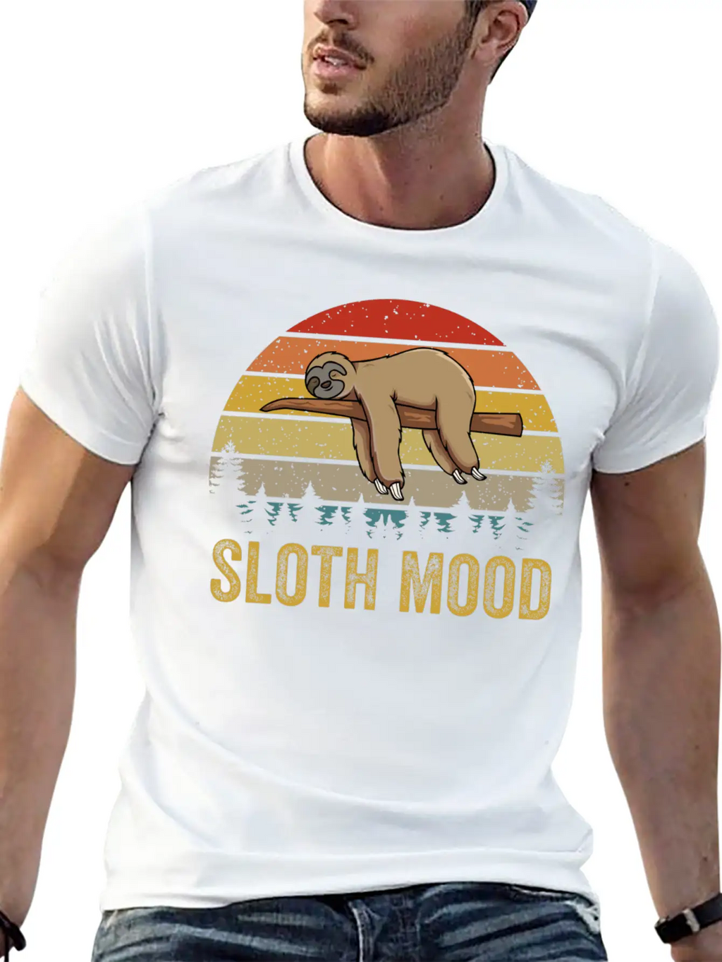 Nap Slogan Sloth Mood Lazy Animal Breathable Soft Cotton T-Shirt – Timeless Casual Look