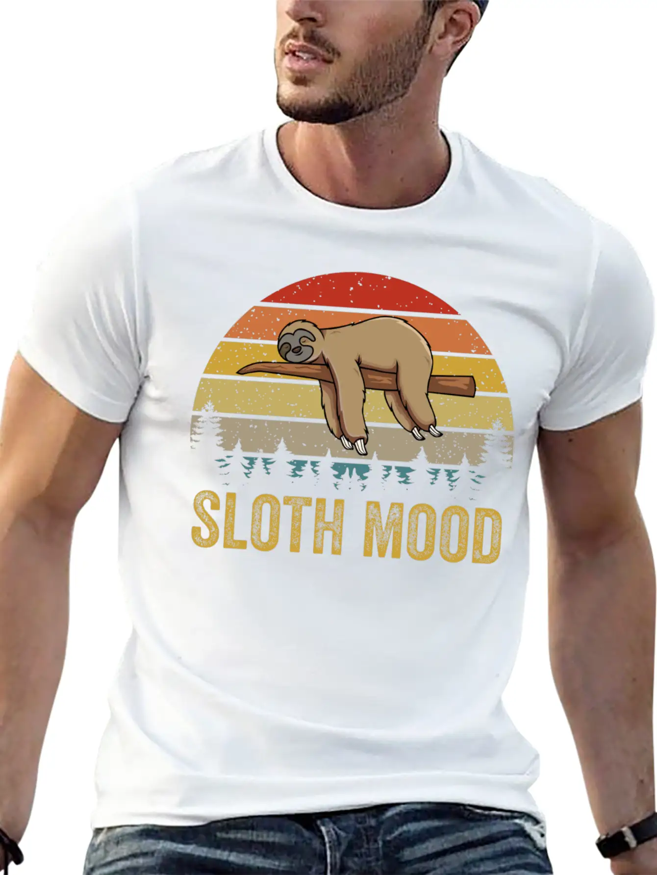 Nap Slogan Sloth Mood Lazy Animal Breathable Soft Cotton T-Shirt – Timeless Casual Look