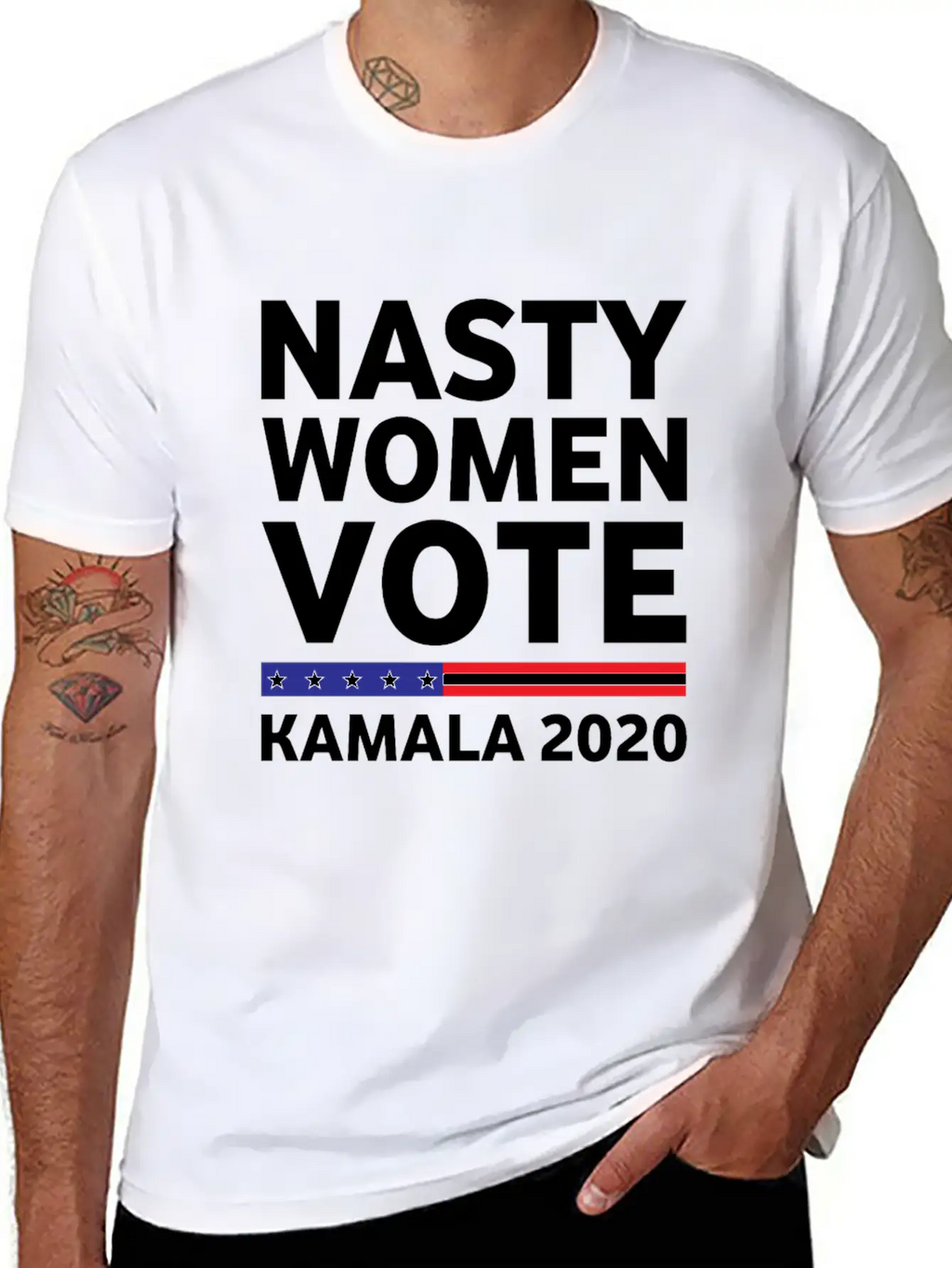 Nasty Woman Votes Kamala 2020 Classic Fit Graphic Tee For Daily Comfort – Unisex Cotton Shirt