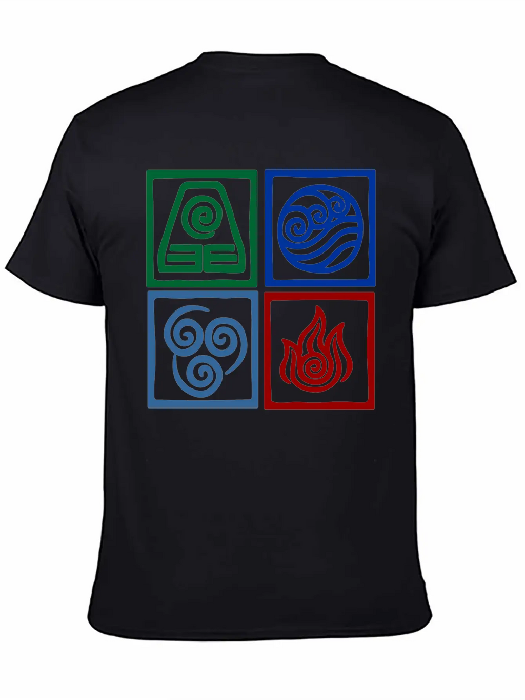 Nation Symbols Logo In Squares. Unisex Casual T-Shirt – Clean Design For Daily Comfort