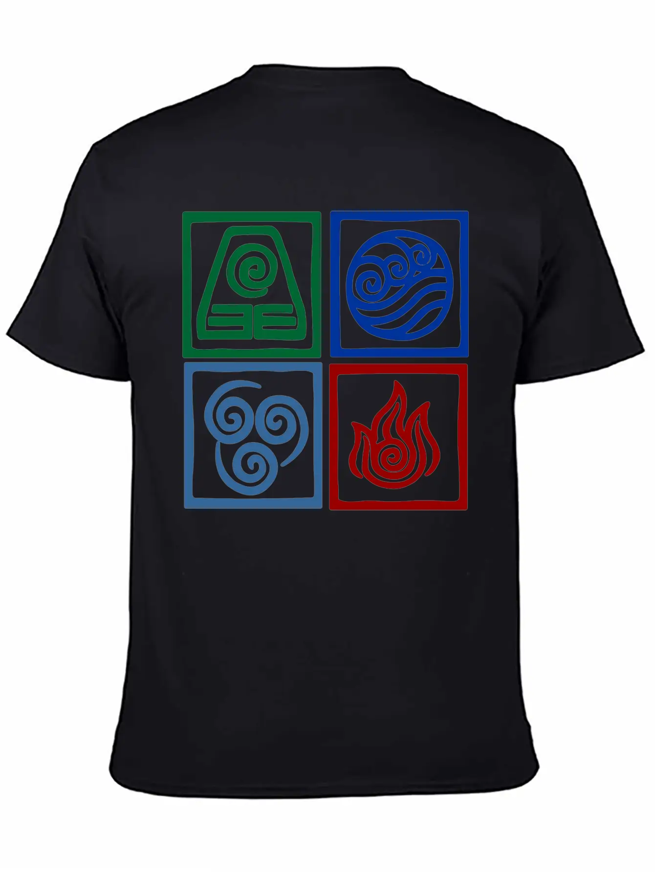 Nation Symbols Logo In Squares. Unisex Casual T-Shirt – Clean Design For Daily Comfort