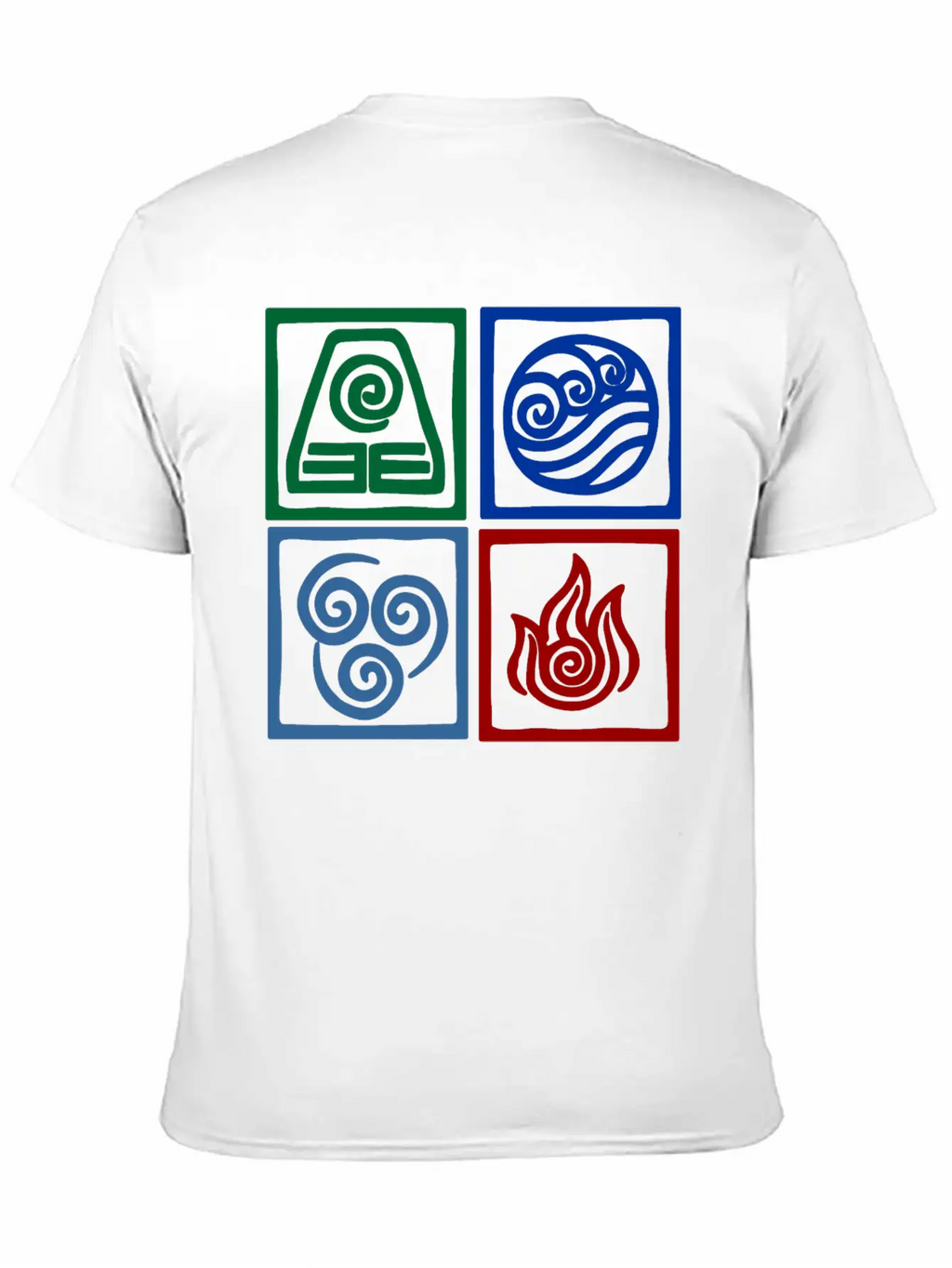 Nation Symbols Logo In Squares. Unisex Casual T-Shirt – Clean Design For Daily Comfort