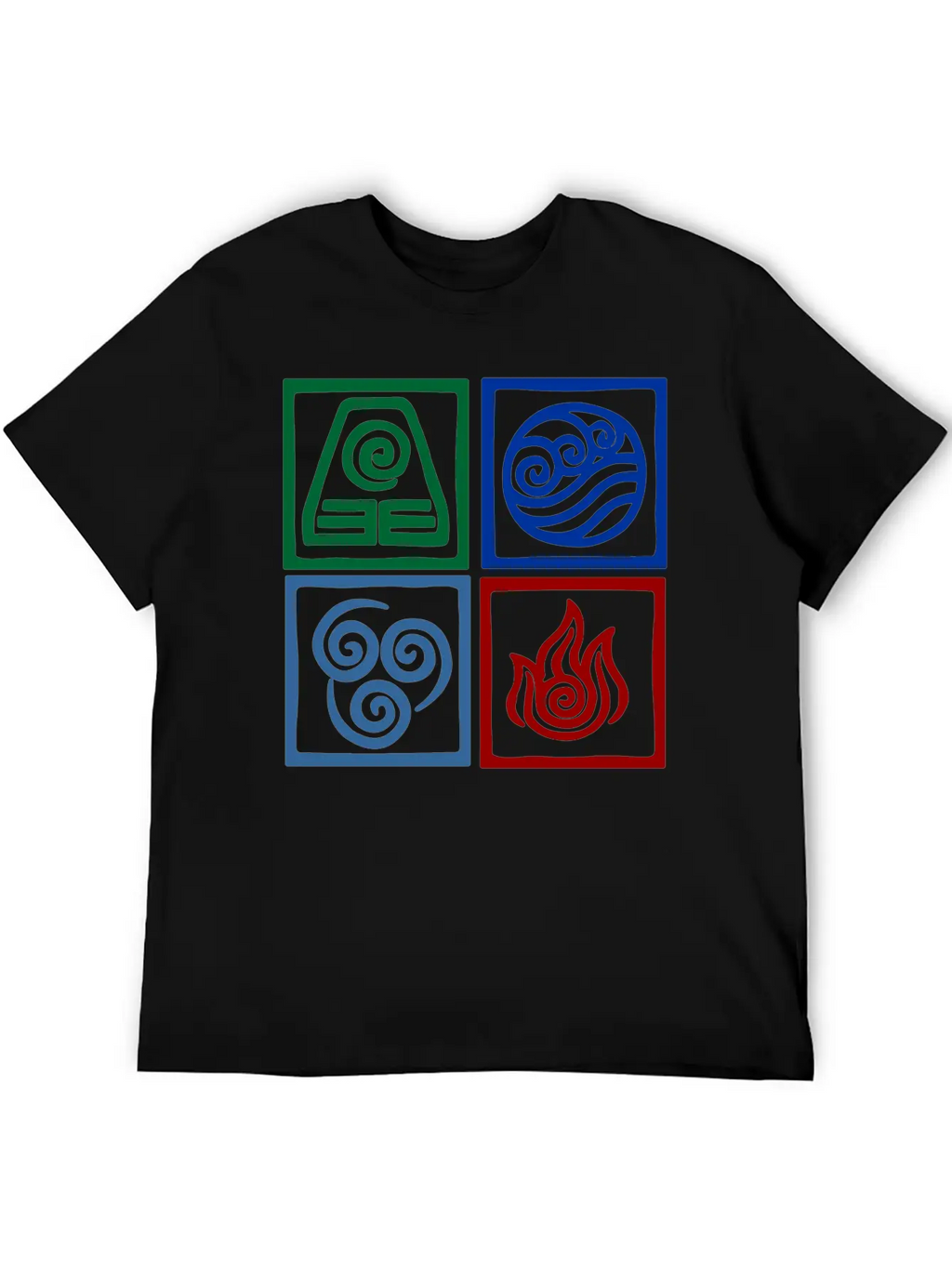 Nation Symbols Logo In Squares. Unisex Casual T-Shirt – Clean Design For Daily Comfort