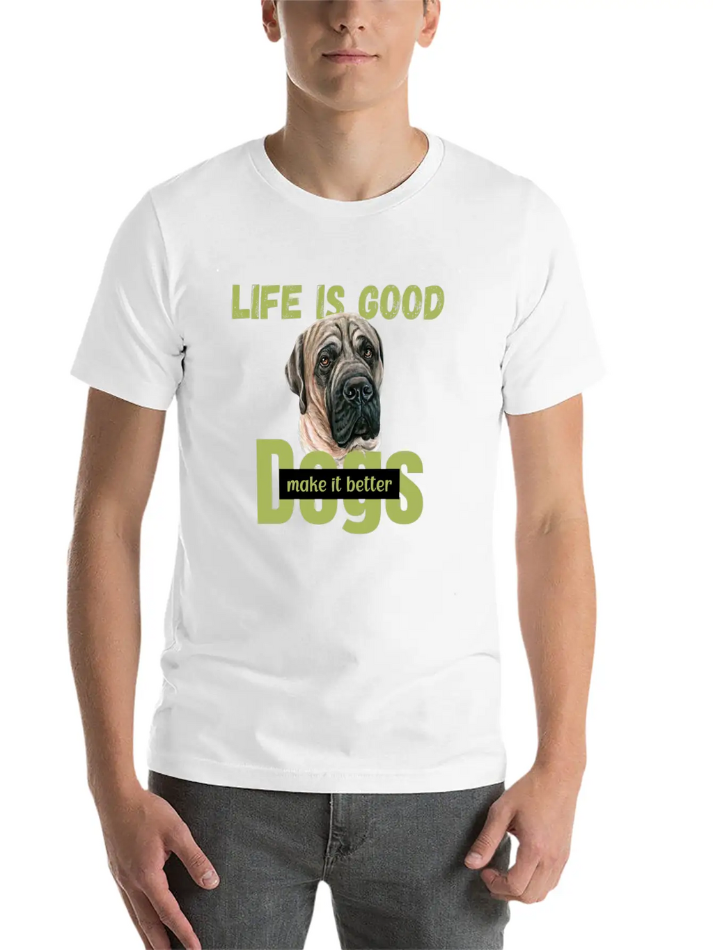 National Dog Day | Dogs Life | Dog Quotes Breathable Soft Cotton T-Shirt – Timeless Casual Look