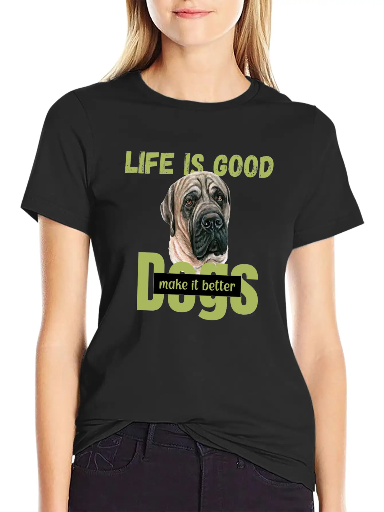National Dog Day | Dogs Life | Dog Quotes Breathable Soft Cotton T-Shirt – Timeless Casual Look