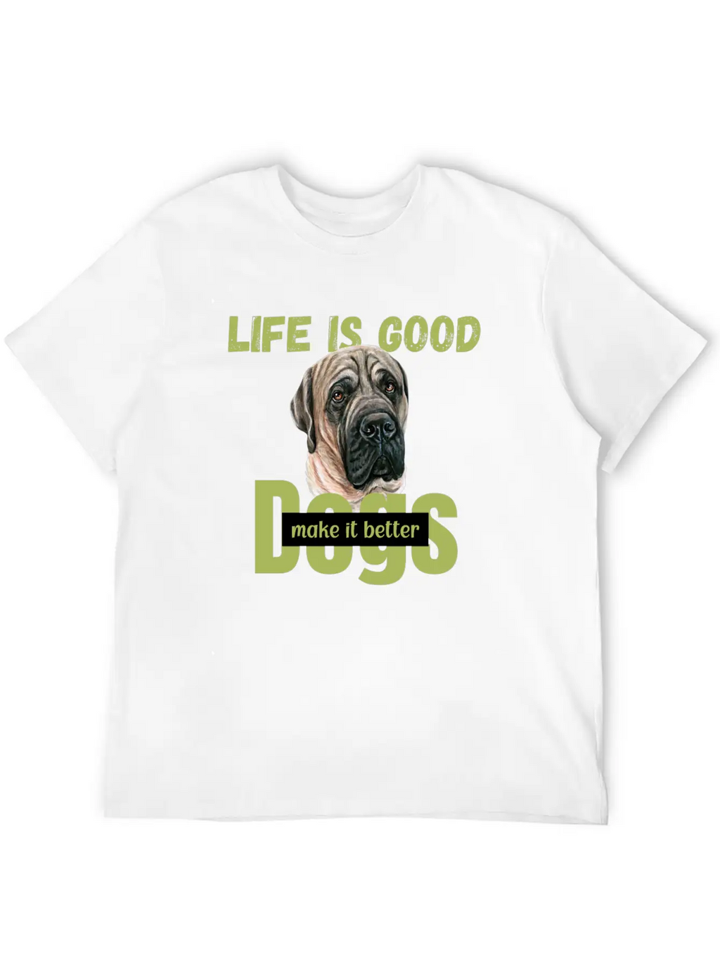 National Dog Day | Dogs Life | Dog Quotes Breathable Soft Cotton T-Shirt – Timeless Casual Look