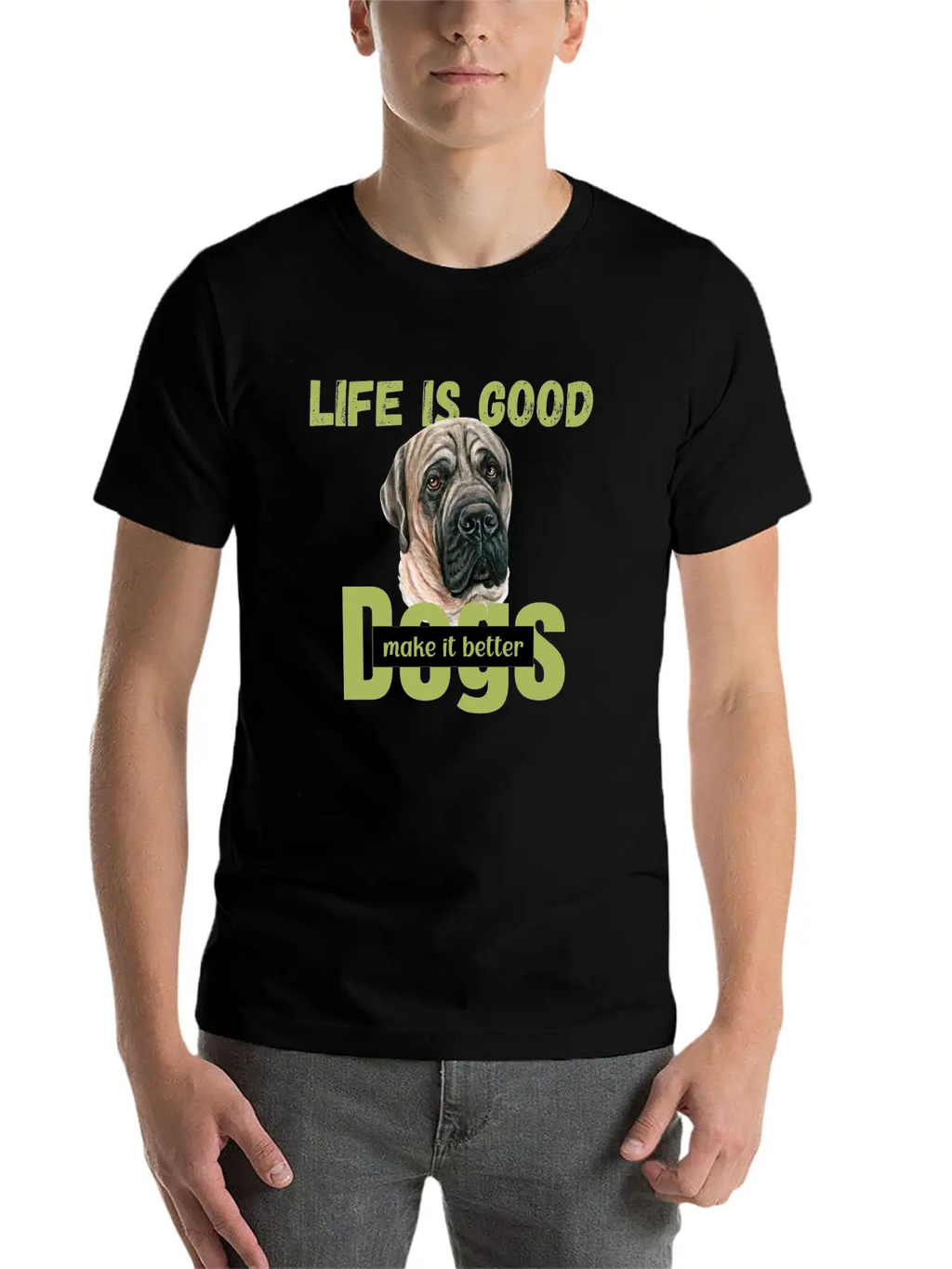 National Dog Day | Dogs Life | Dog Quotes Breathable Soft Cotton T-Shirt – Timeless Casual Look