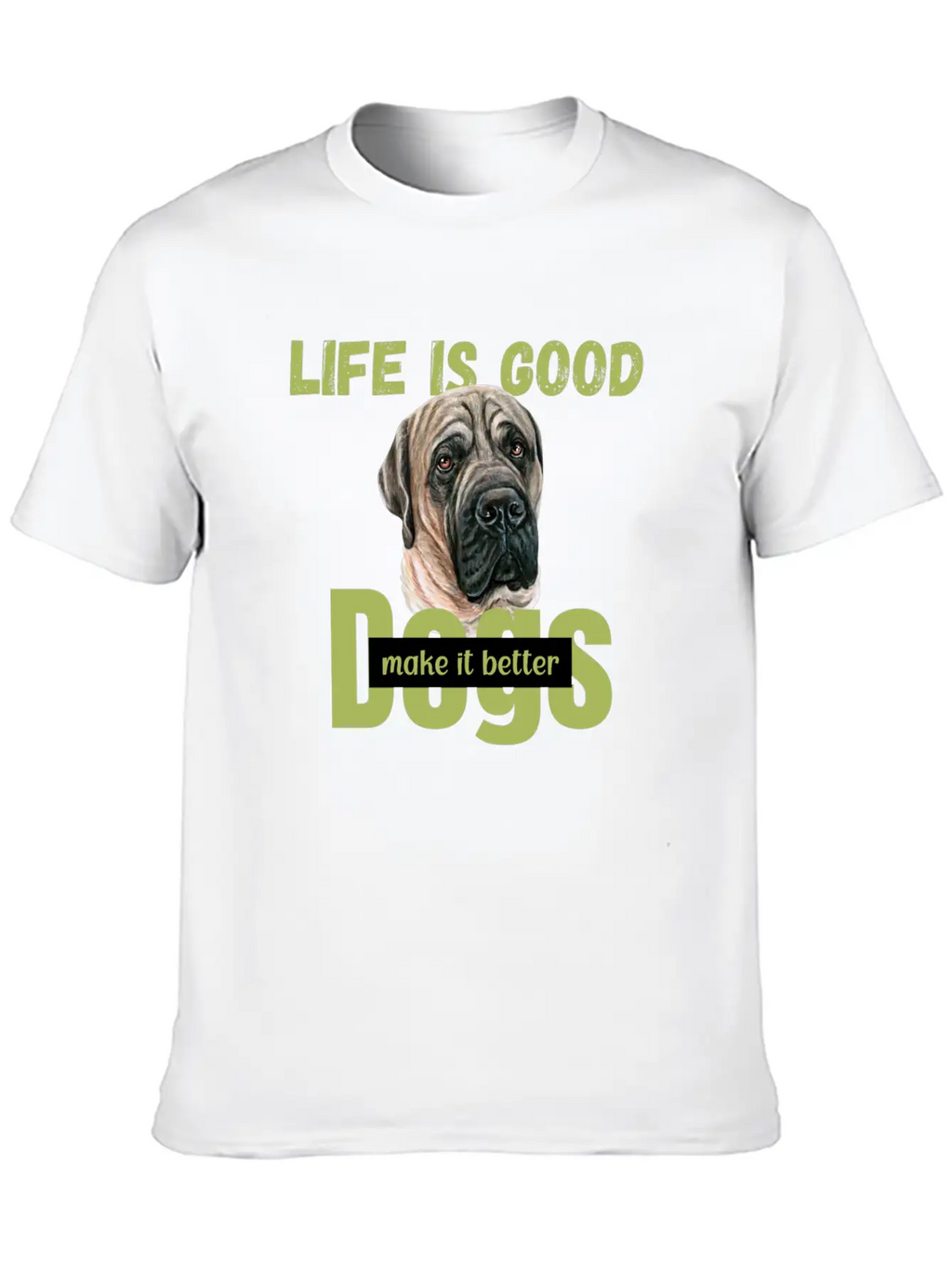 National Dog Day | Dogs Life | Dog Quotes Breathable Soft Cotton T-Shirt – Timeless Casual Look
