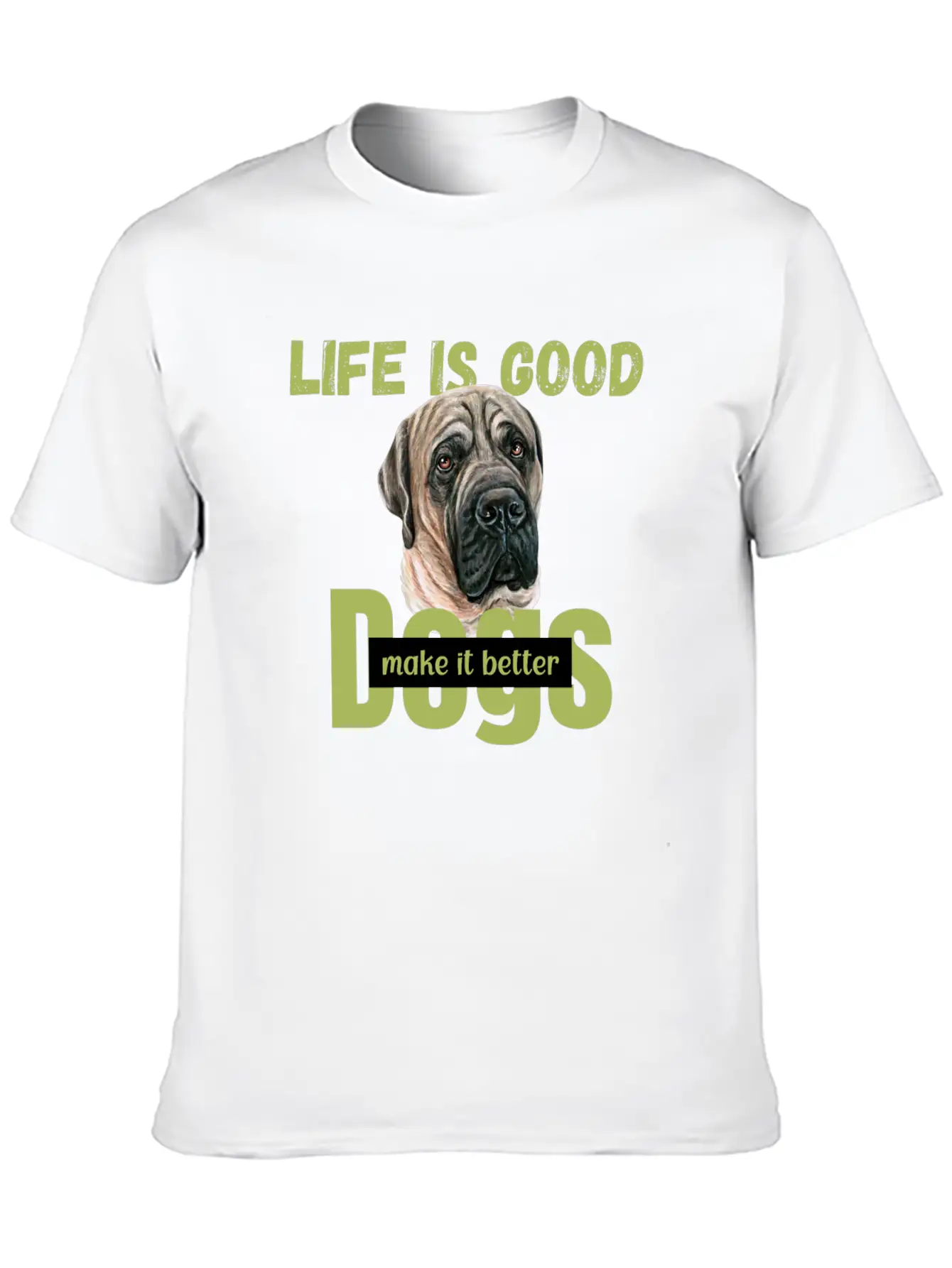 National Dog Day | Dogs Life | Dog Quotes Breathable Soft Cotton T-Shirt – Timeless Casual Look