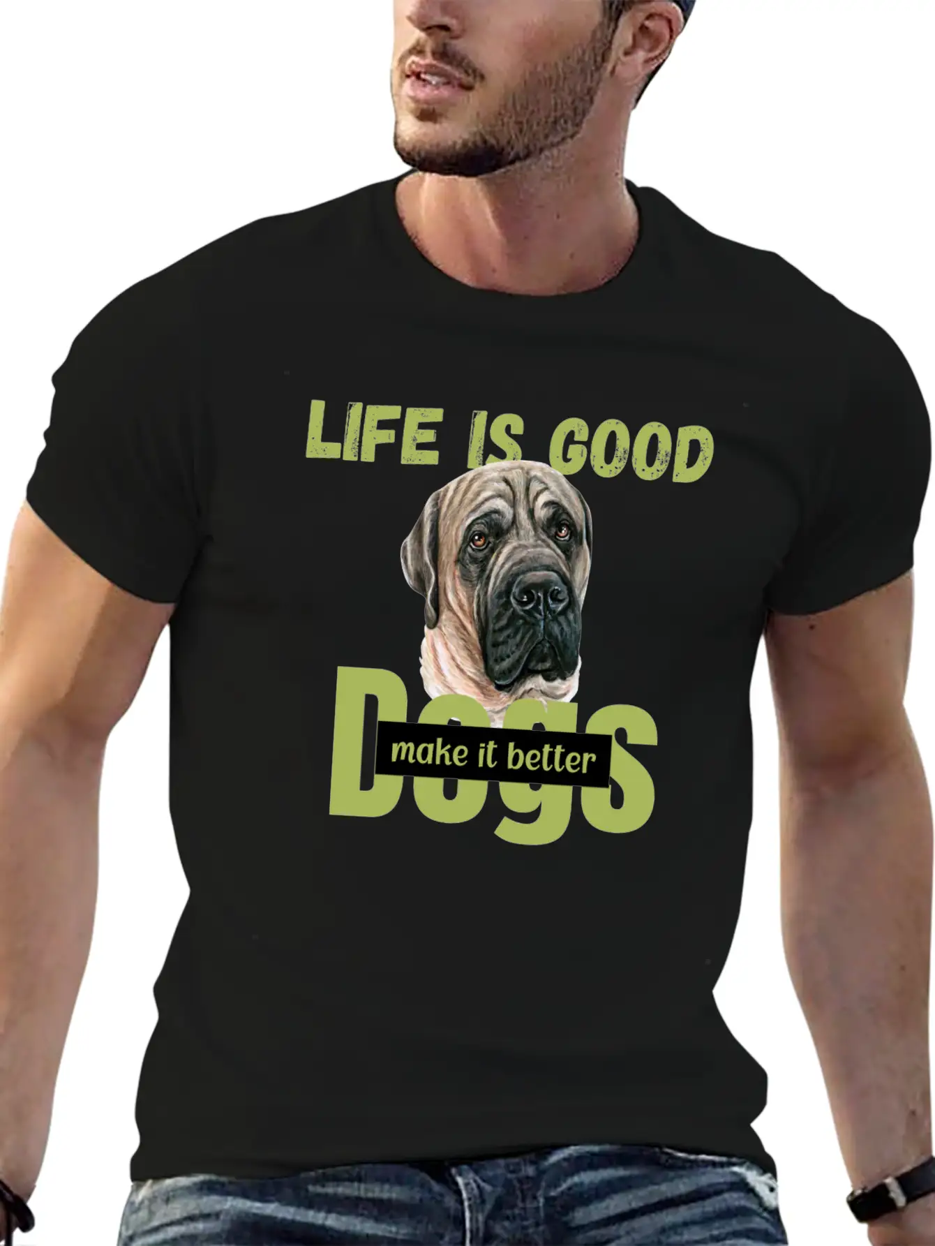 National Dog Day | Dogs Life | Dog Quotes Breathable Soft Cotton T-Shirt – Timeless Casual Look
