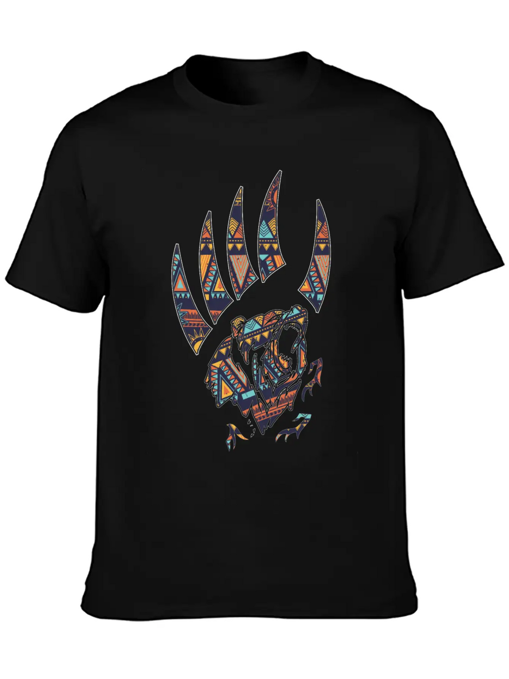 Native American Bear Claw Classic Fit Graphic Tee For Daily Comfort – Unisex Cotton Shirt